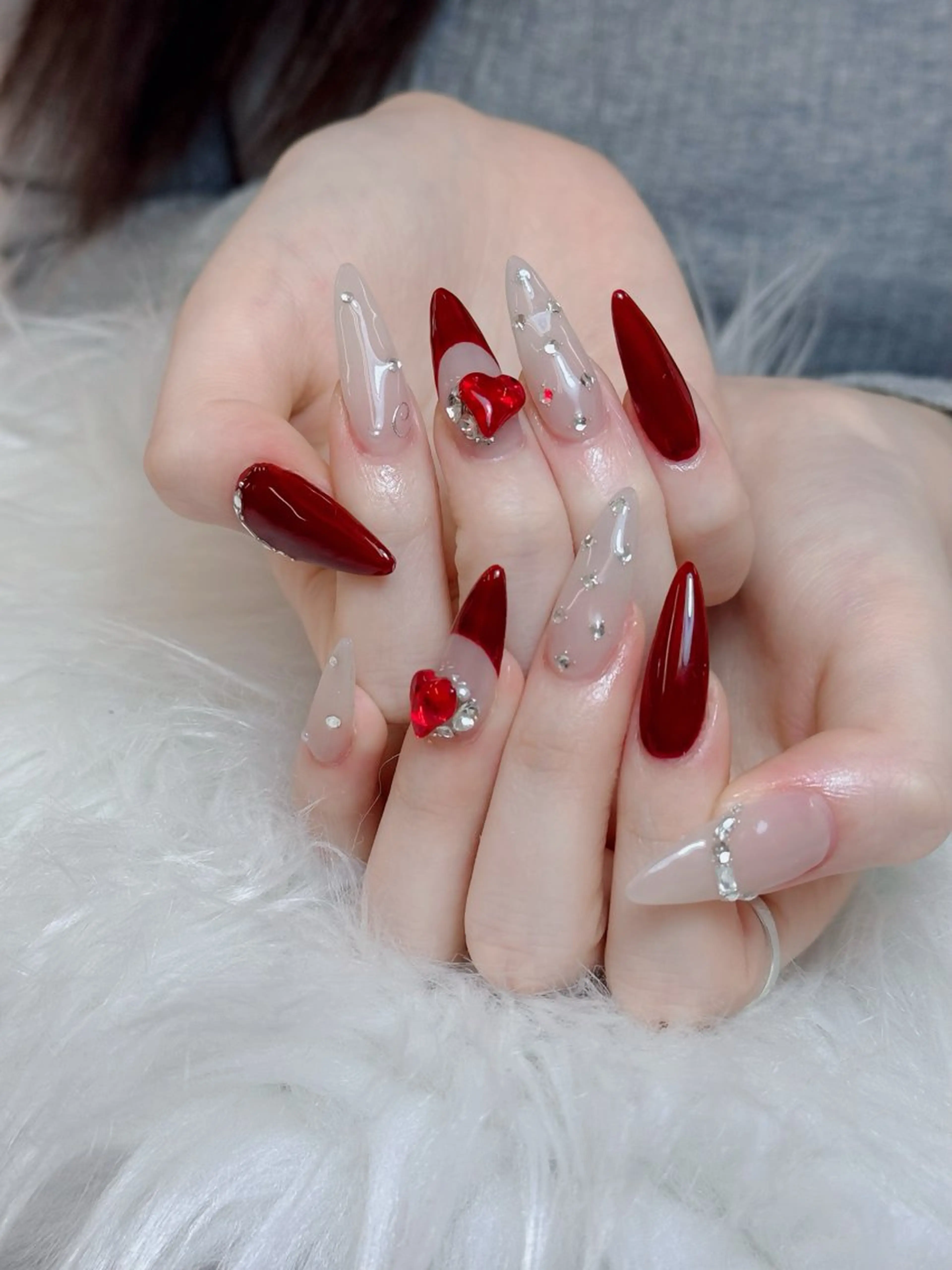 ネイル オーロラネイル チークネイル フットネイル フレンチネイル 韓国ネイル Lumi Nail 新大久保3‘のネイルデザイン