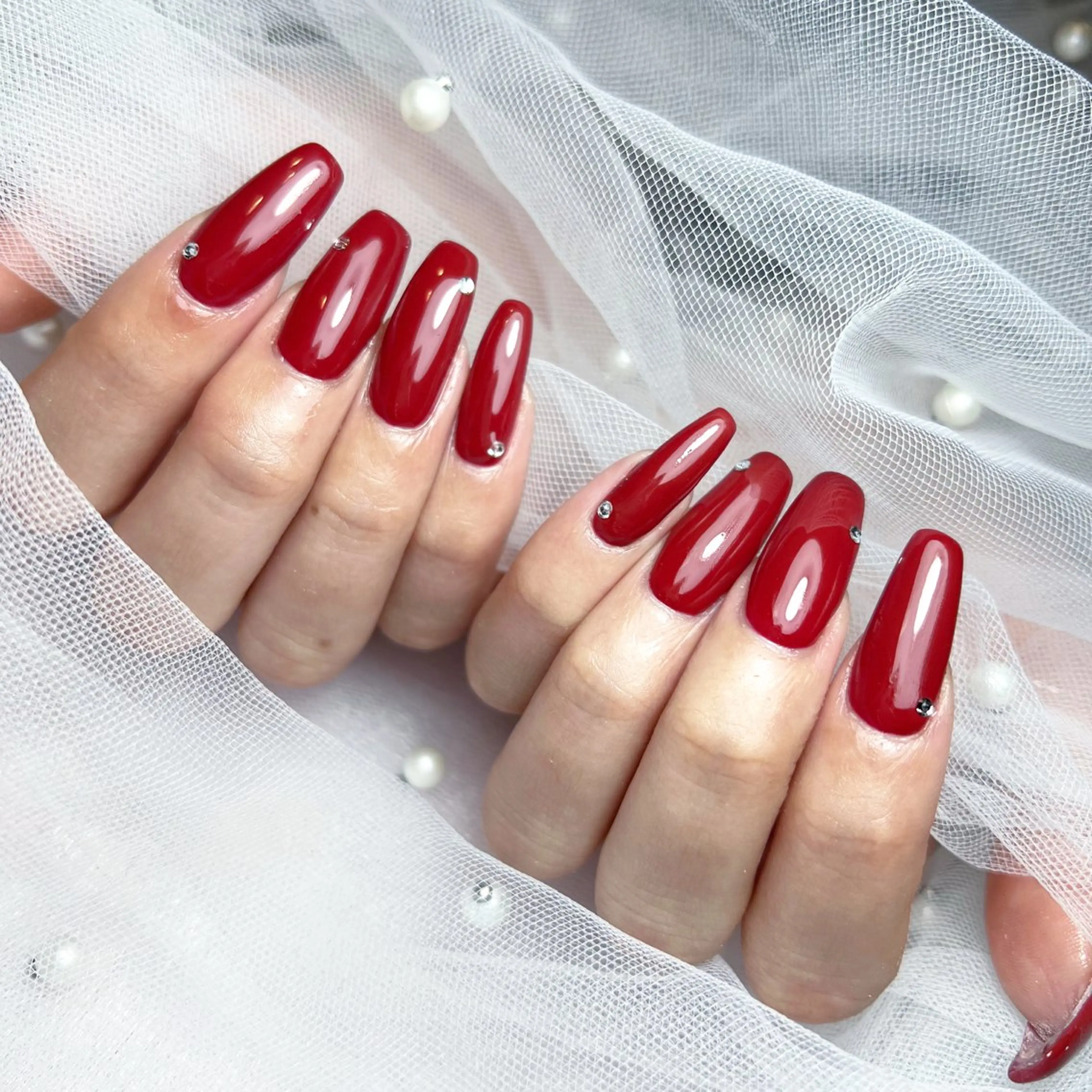 ネイル ワンカラーネイル スカルプネイル 松下 未来のネイルデザイン