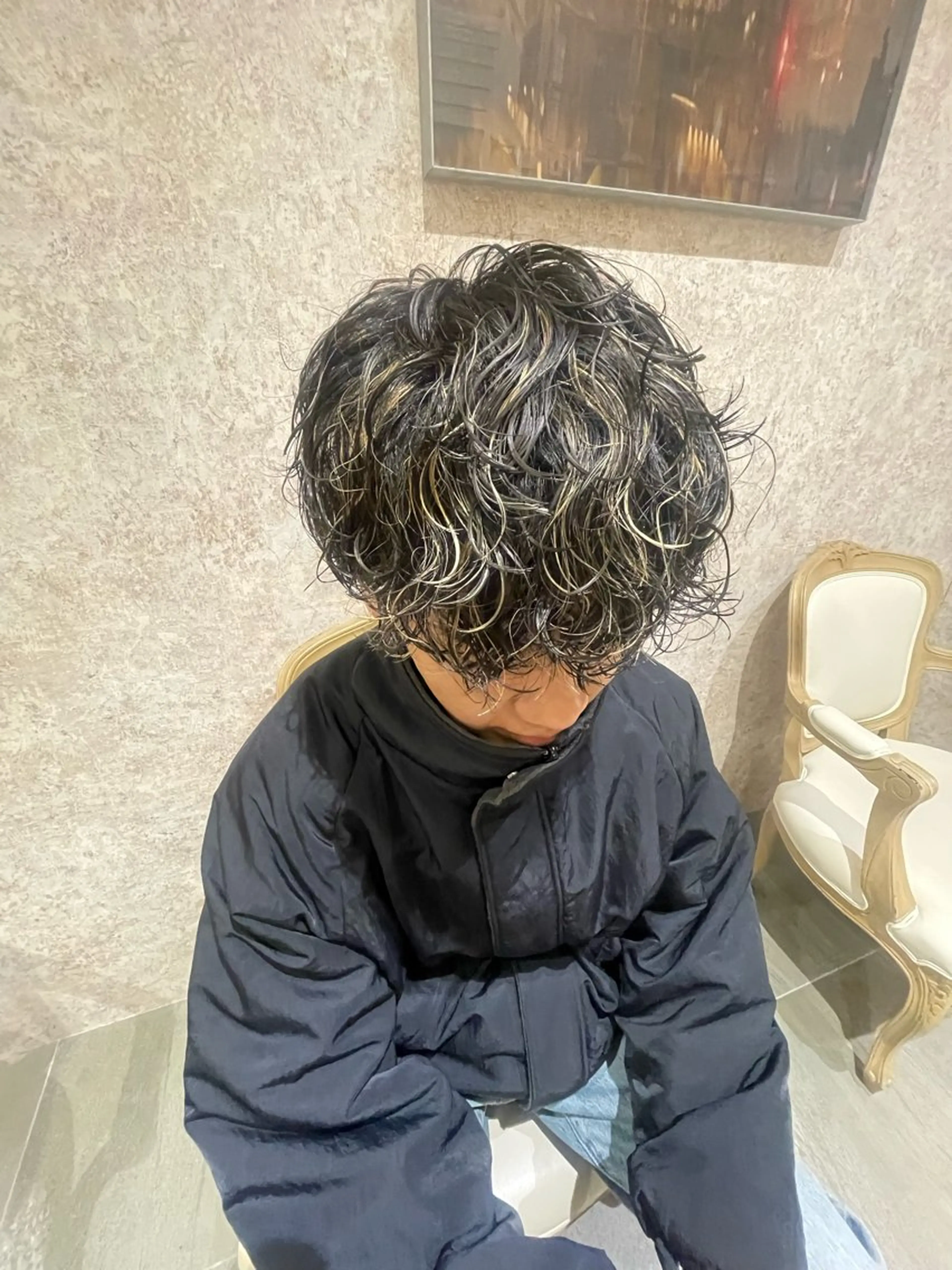 パーマ メンズ メンズハイライト メンズパーマ Earth Yuhiのヘアスタイル