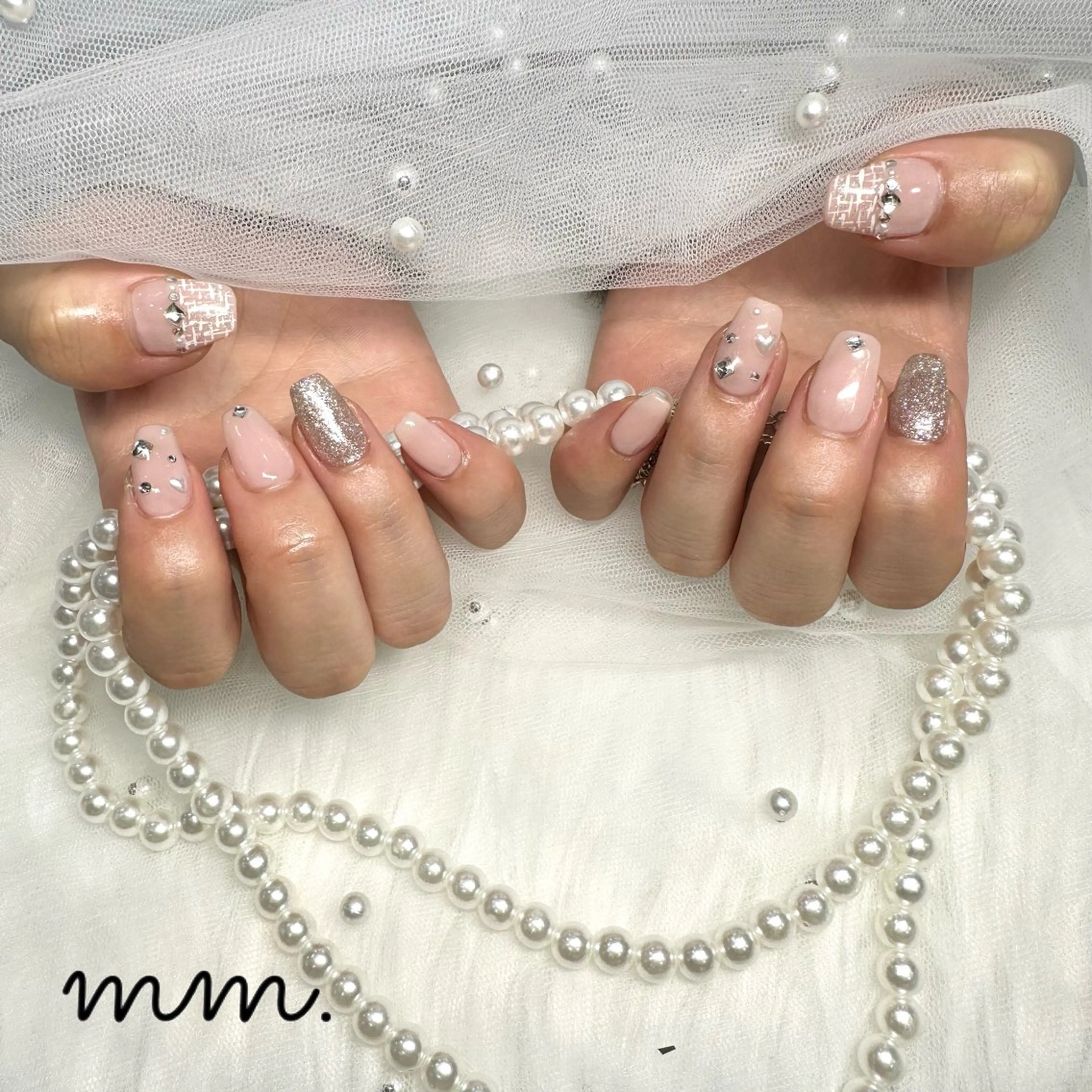 ネイル ハンドネイル 🩷🩵mm.大宮 Riyo🧸🩵🩷のネイルデザイン