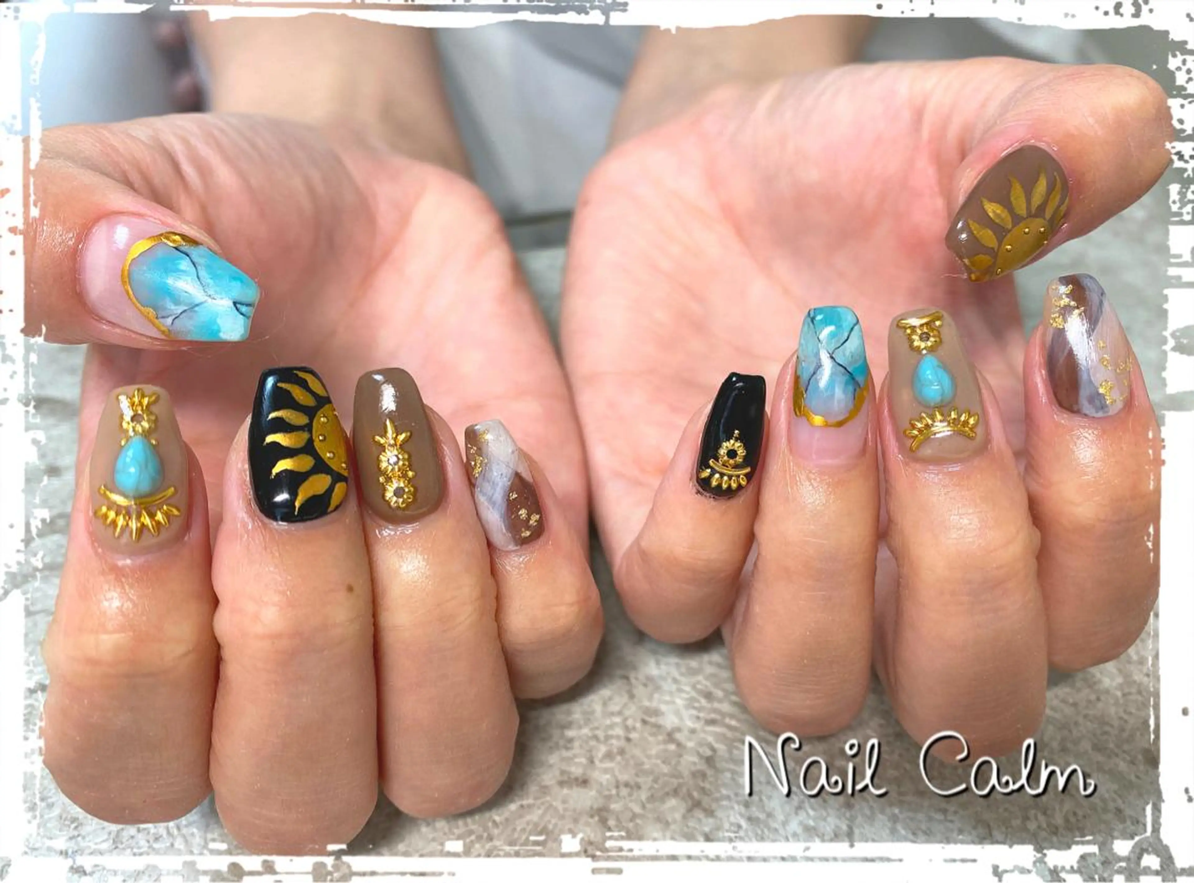 ネイル 持ち込み ハンドネイル Nail Calm所属・プライベートサロン Calmのネイルデザイン