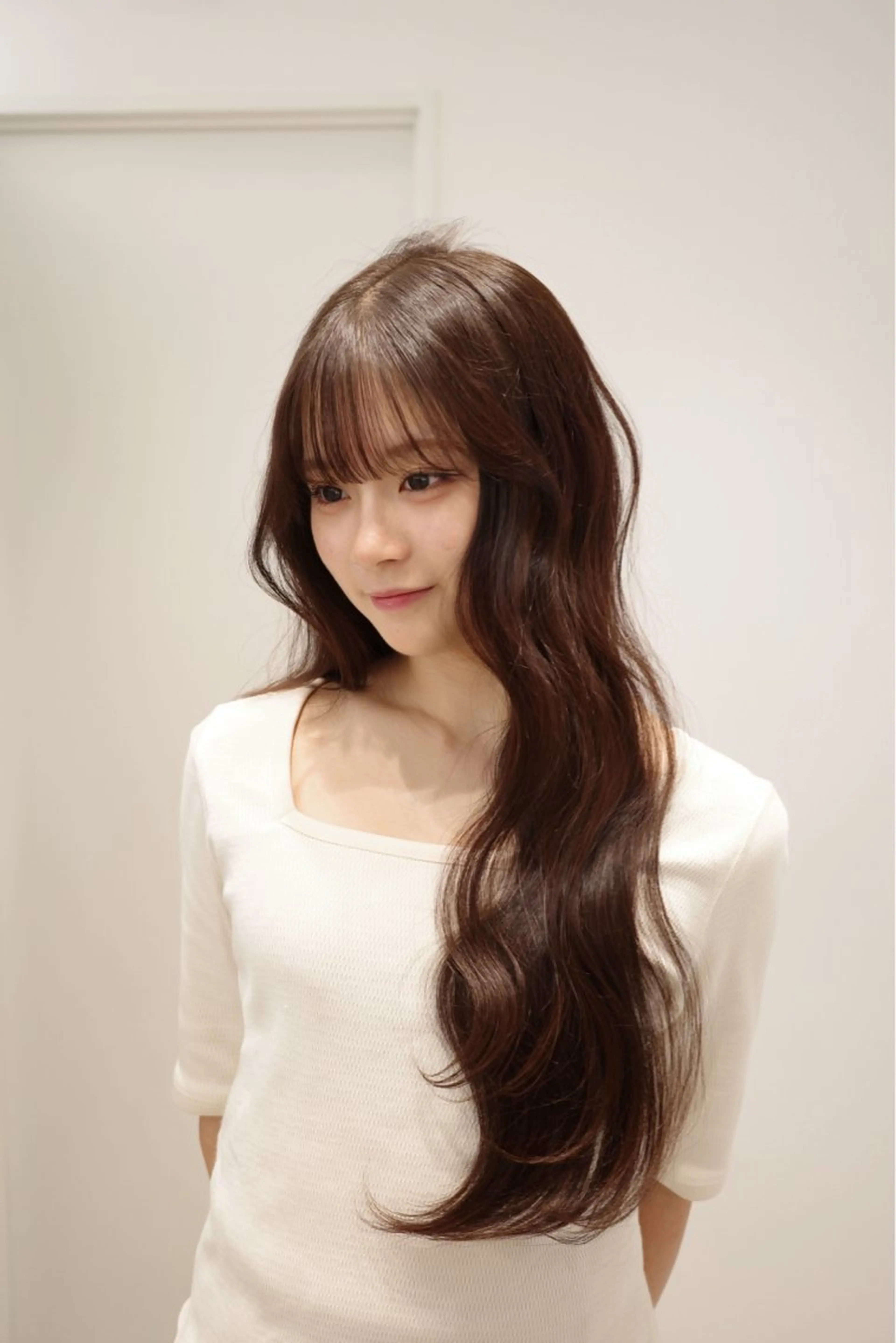 ロング カラー ブラウンカラー 透明感カラー ナチュラルブラウン ロング ボブ COA GINZA 佐藤壮真のヘアスタイル