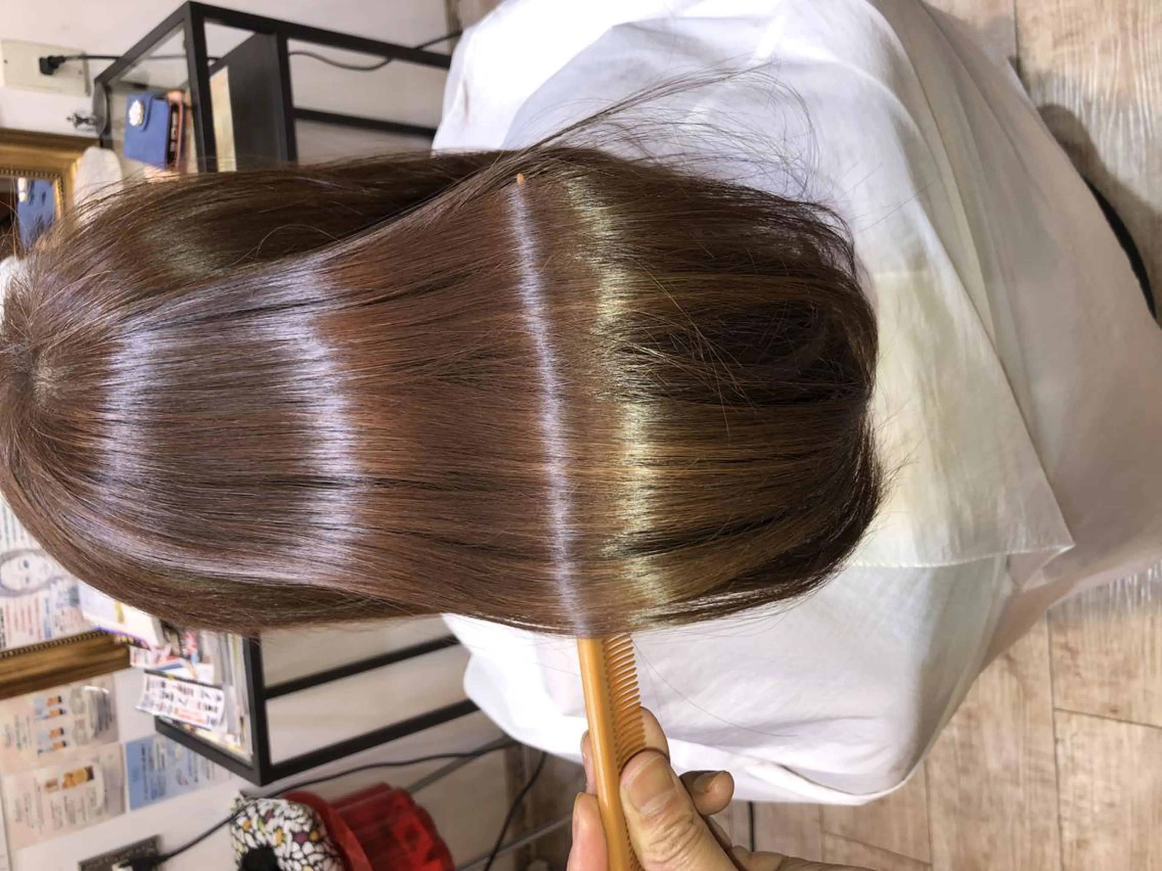 ミディアム カラー パーマ 頭皮ケア&髪質改善 美容室Atomのヘアスタイル