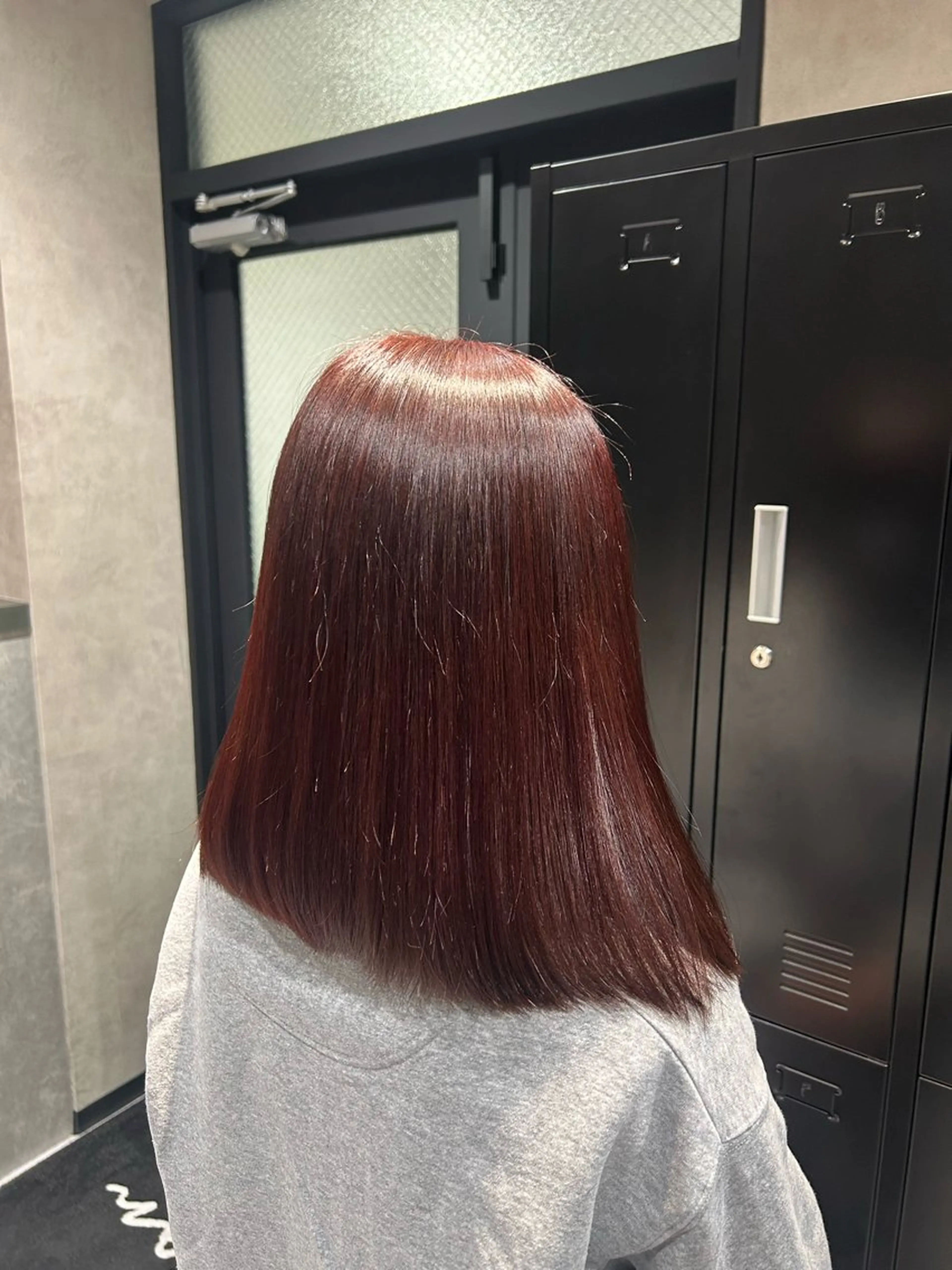 ミディアム カラー レッドカラー 髪質改善 ヘアカラー トリートメント 《.Xian》リク /透明感カラー/艶髪のヘアスタイル