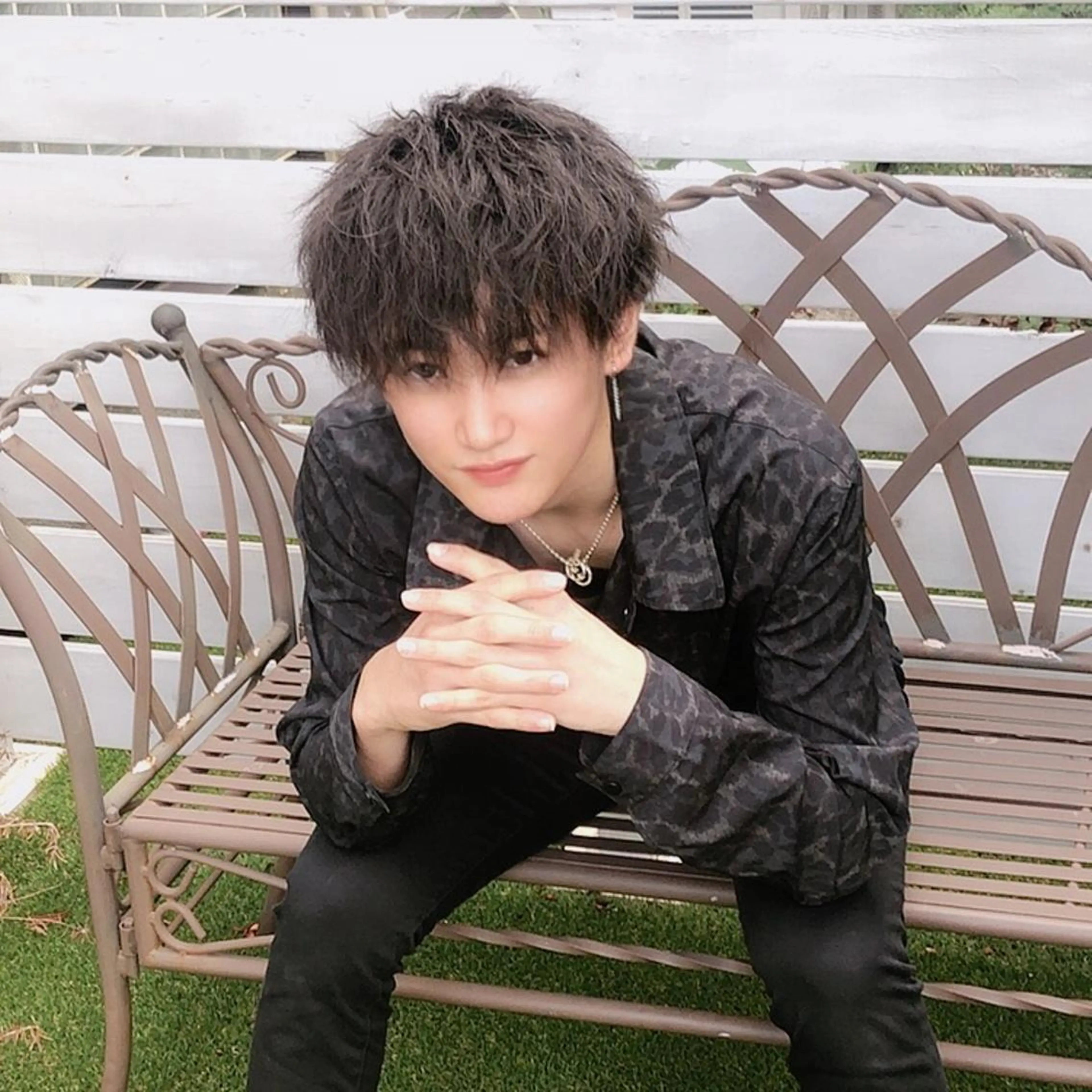 ショート パーマ メンズ ［銀座］淡色 ラベンダー🫧大村のヘアスタイル