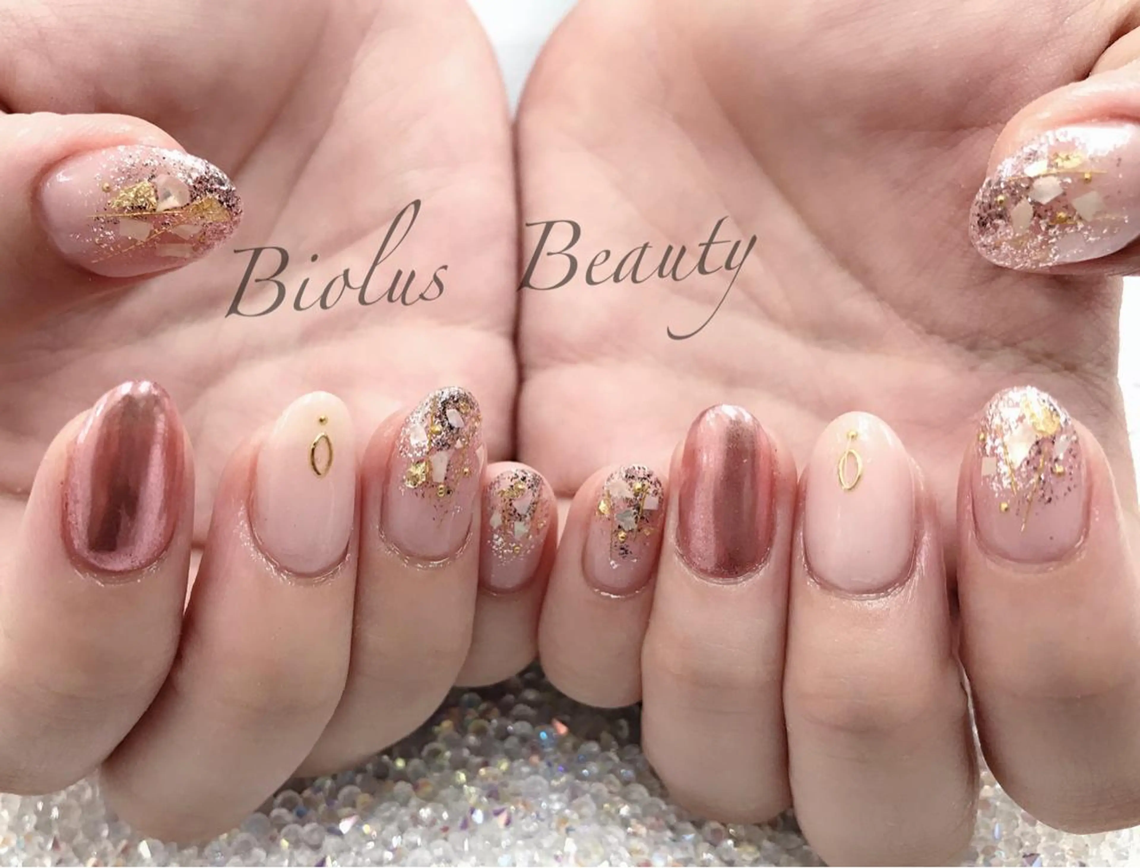 ネイル アートネイル ジェルネイル ミラーネイル ニュアンスネイル vimore ネイルサロンのネイルデザイン