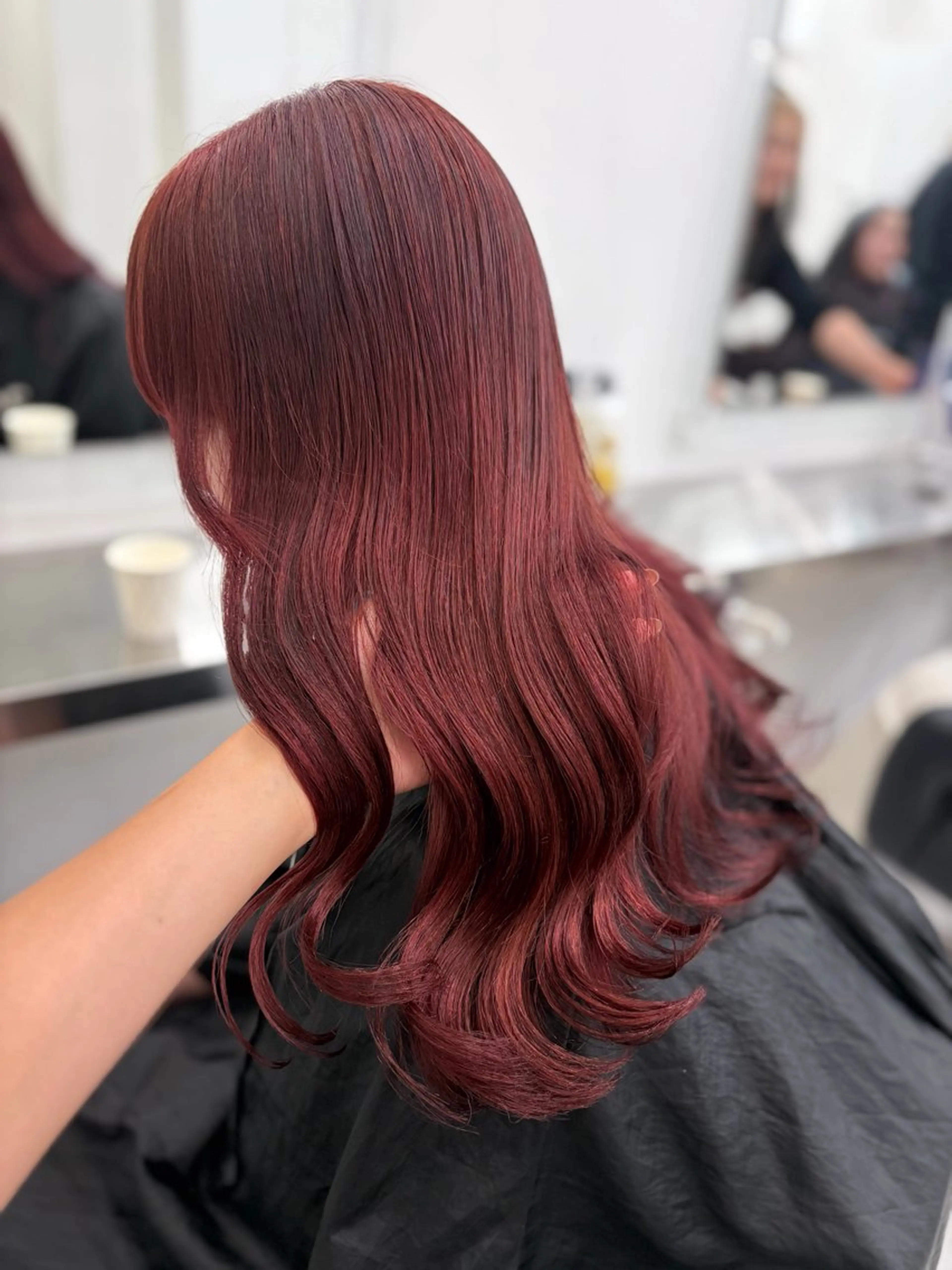 ロング ヘアカラー トリートメント ヘッドスパ ヘアセット 💗韓国暖色ヘア NO.1💗🪽のヘアスタイル