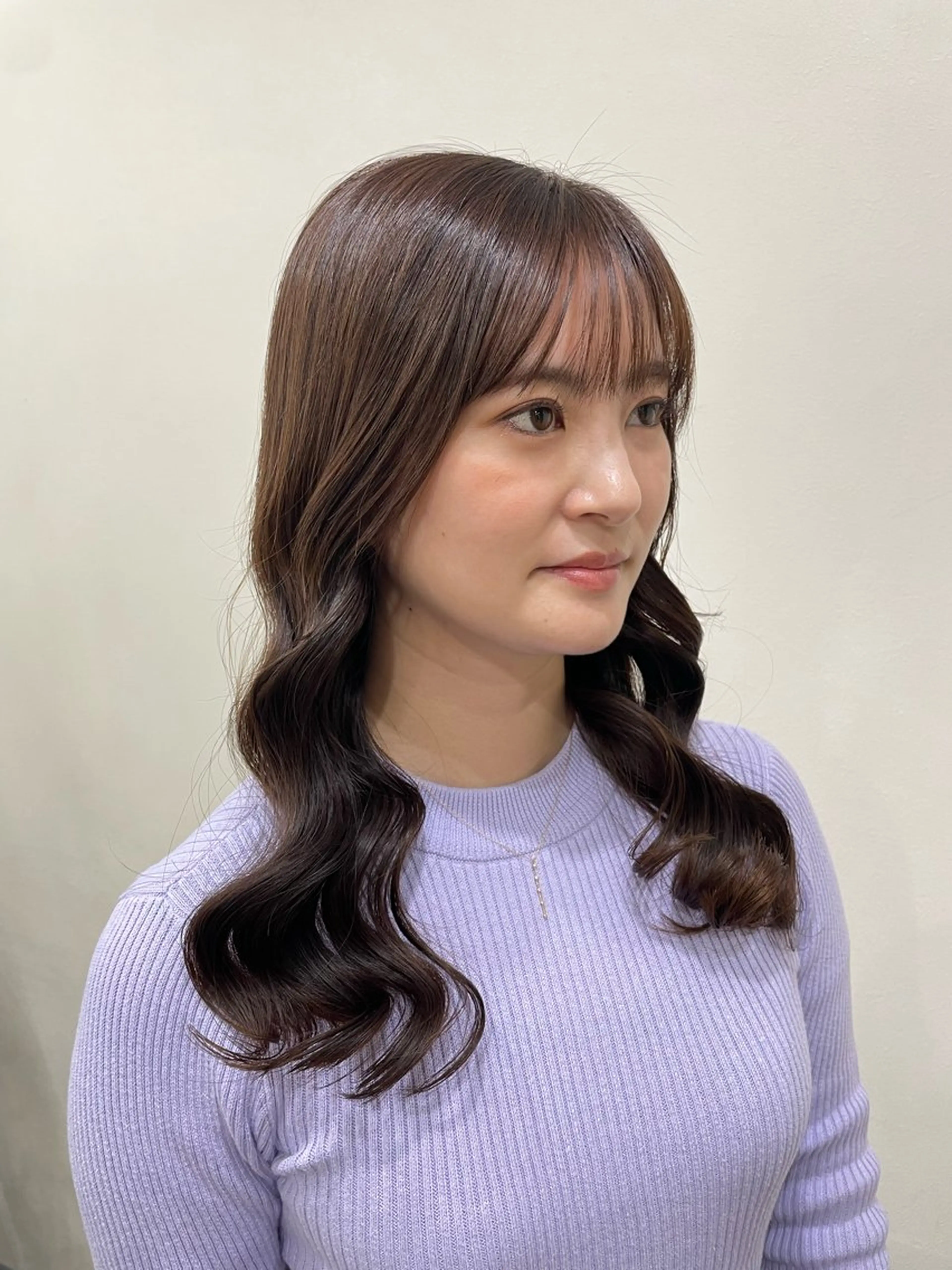 セミロング パーマ 韓国風パーマ/ヘア セット/店長みづきのヘアスタイル