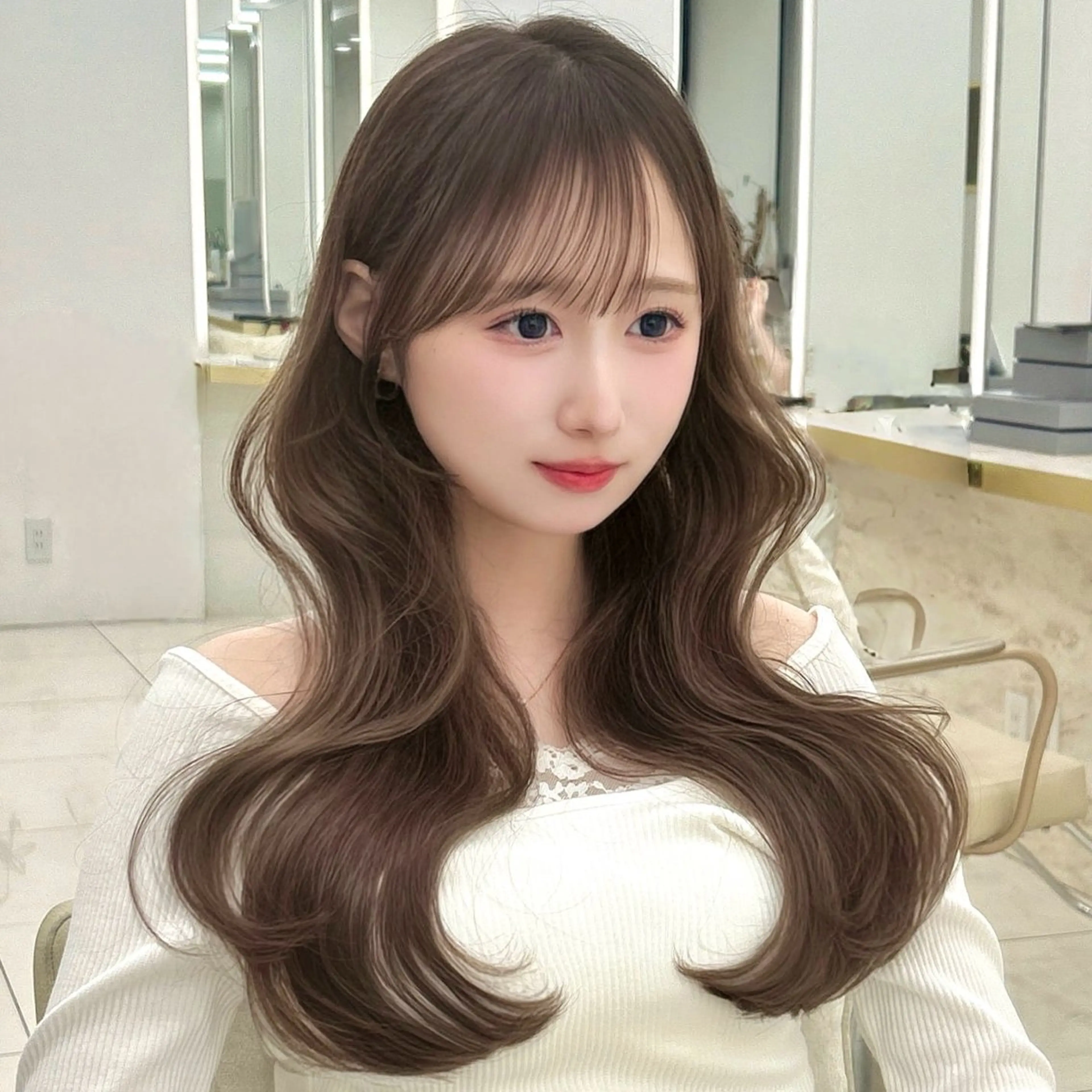 ロング 韓国顔まわり/前髪 /レイヤー/いつきのヘアスタイル