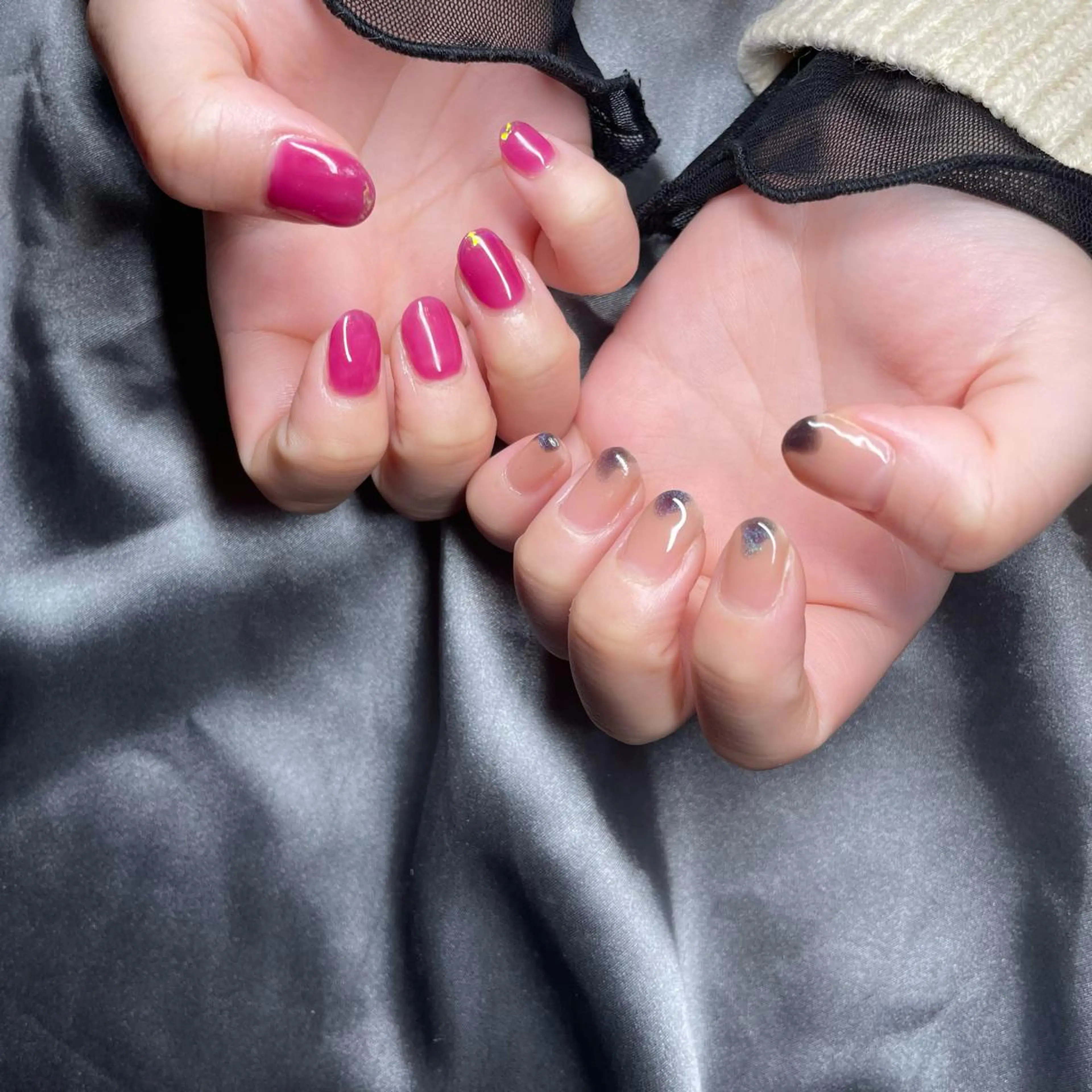 ショート カラー パーマ ヘアアレンジ メンズ キッズ ネイル マツエク・マツパ アイブロウ マグネットネイル nail&eye Aoのマツエク・マツパデザイン