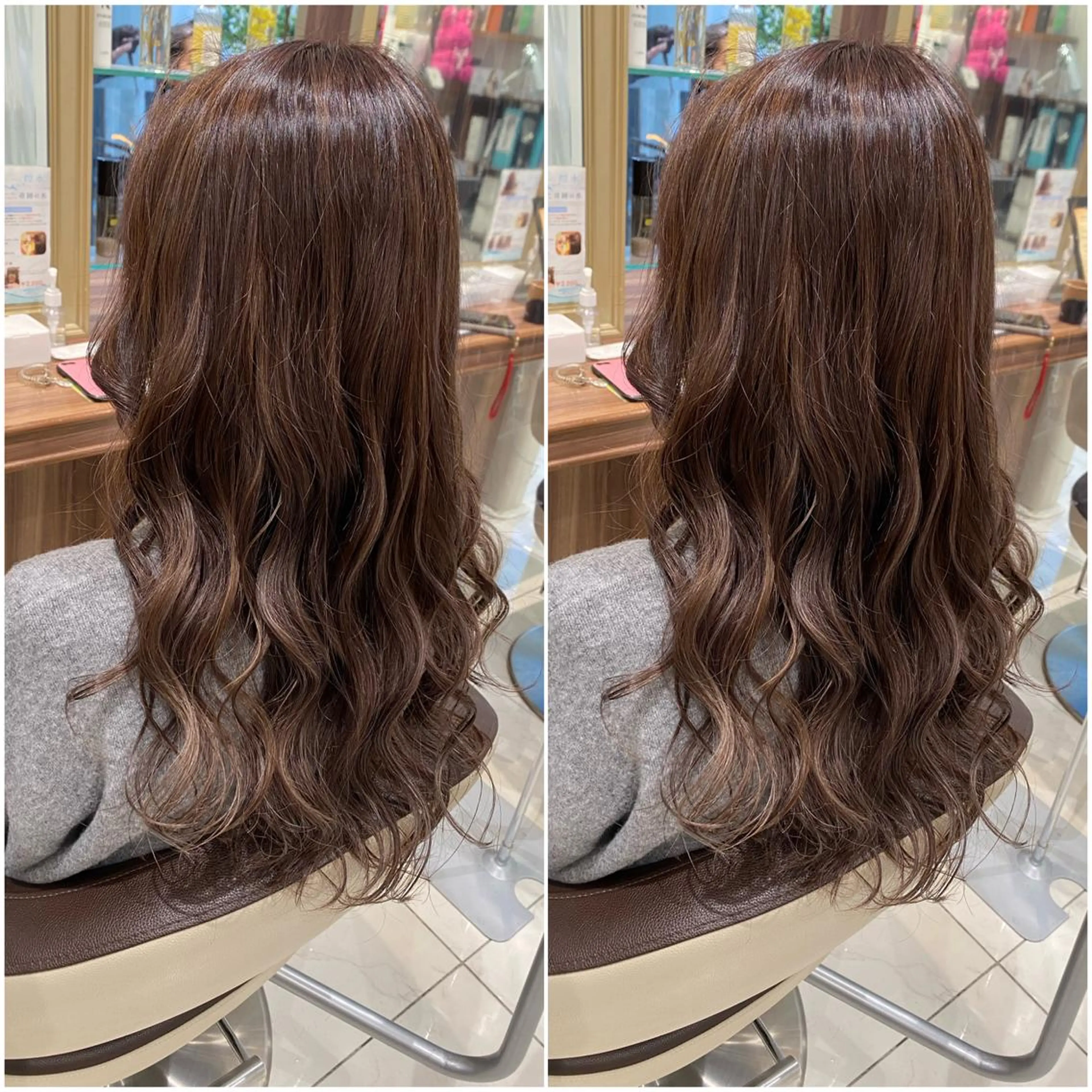 ロング カラー 全席個室 暖色カラー Zina松園優香🌸のヘアスタイル