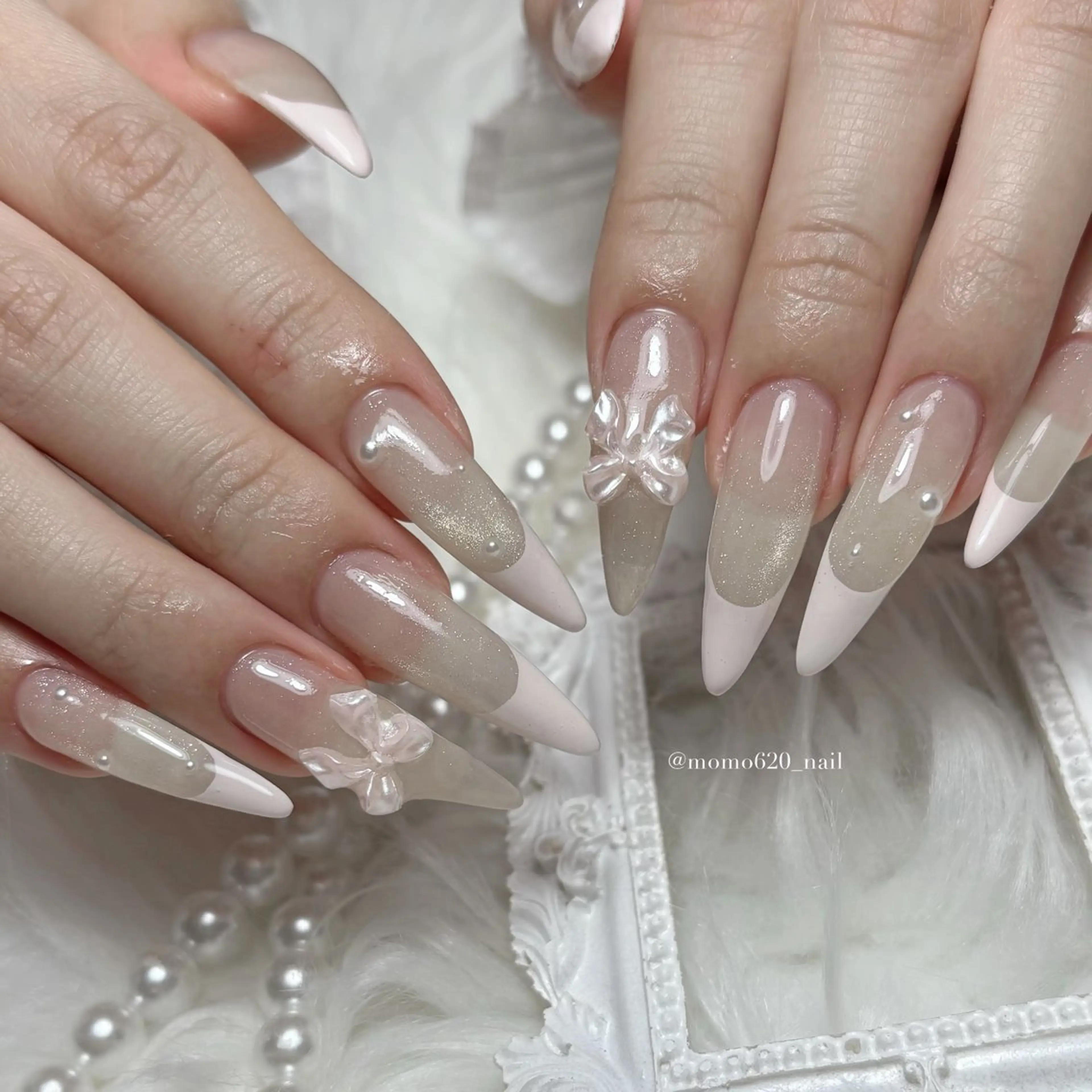 ネイル フレンチネイル ロングネイル ハンドネイル Nail salon Hemiy所属・Nail salon Hemiyのネイルデザイン