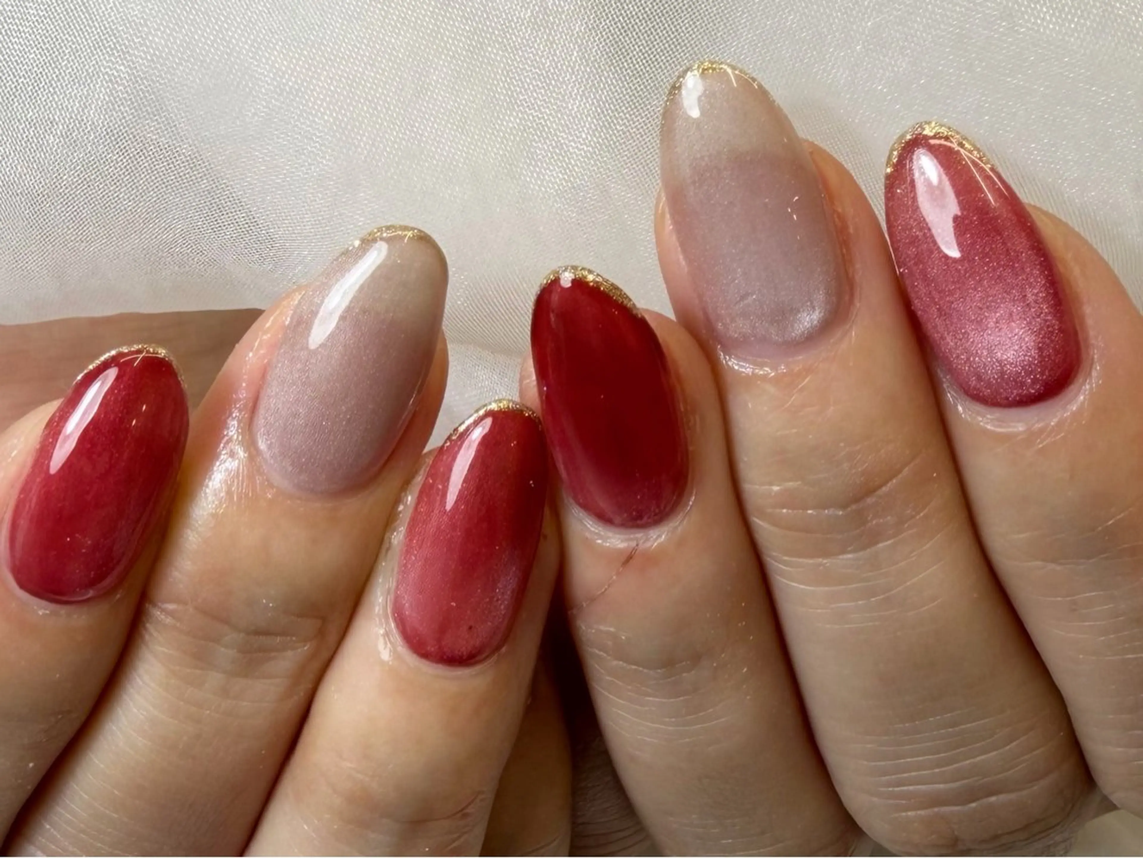 ネイル ワンカラーネイル Nail salon Plume所属・Plume Rio 松尾大社すぐのネイルデザイン