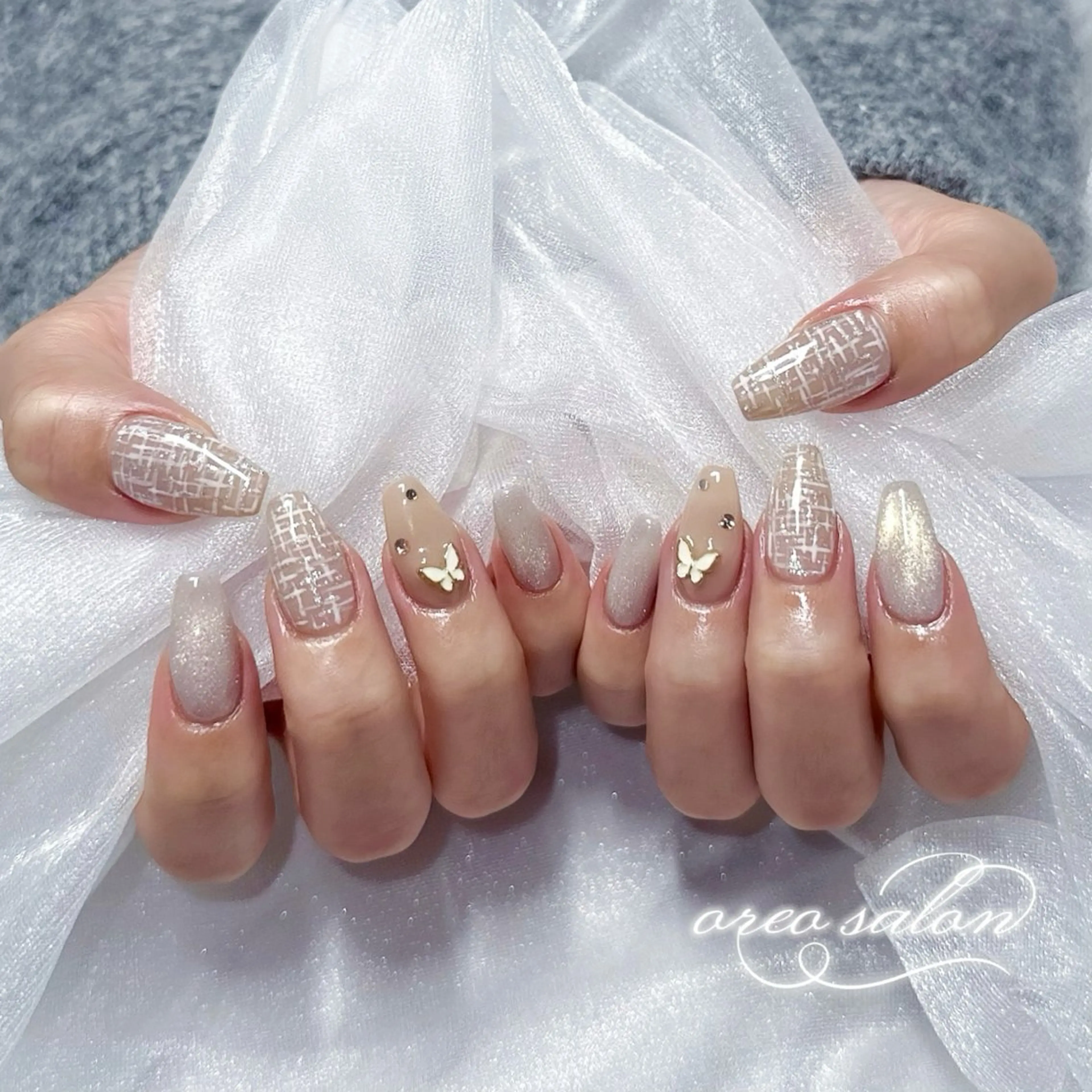 [hand]ジェル(オフ有り)ときめきアート定額 ＋￥1000でパラジェル変更可能の写真