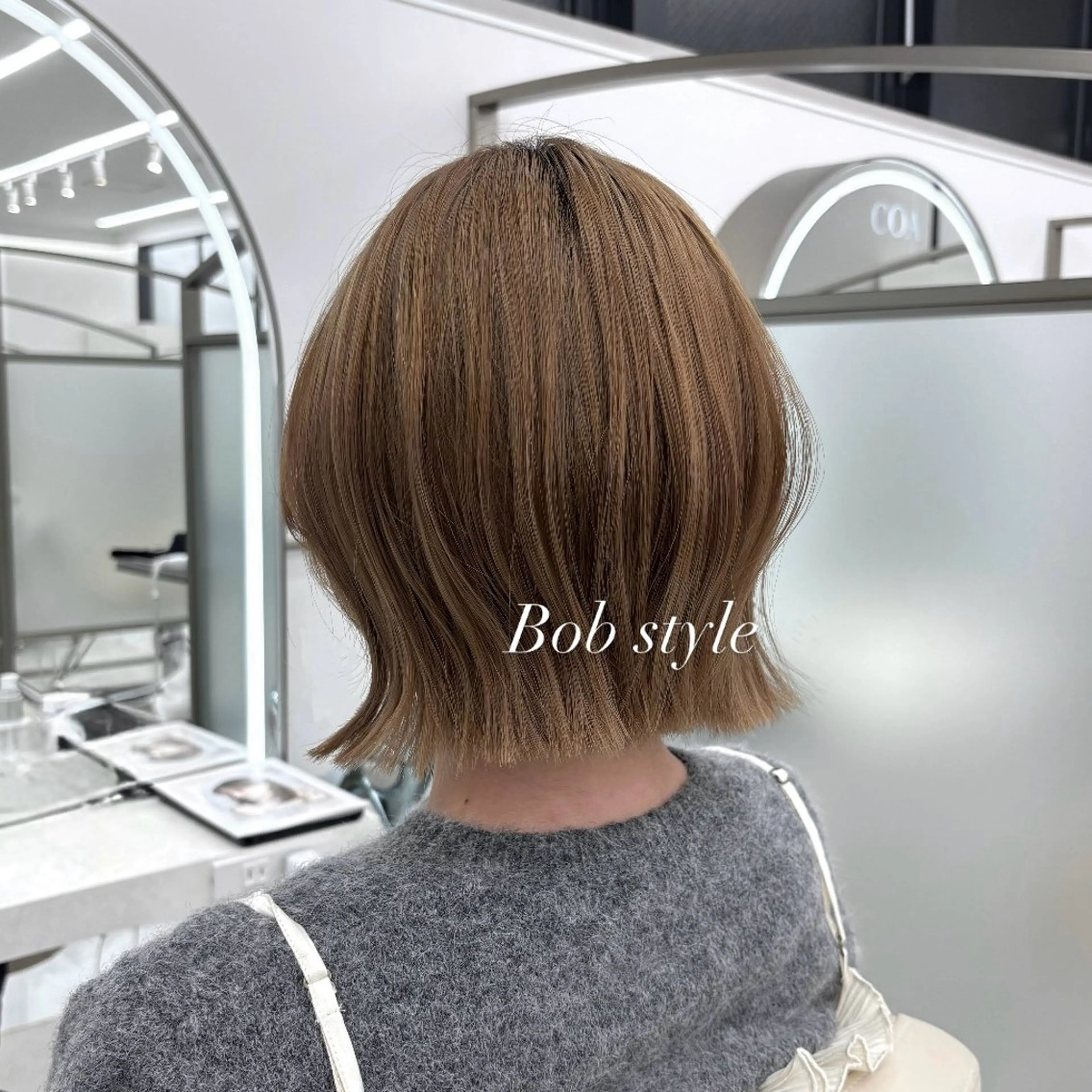 ショート カラー ボブ トリートメント ボブ/前髪顔周り COA【komo】のヘアスタイル