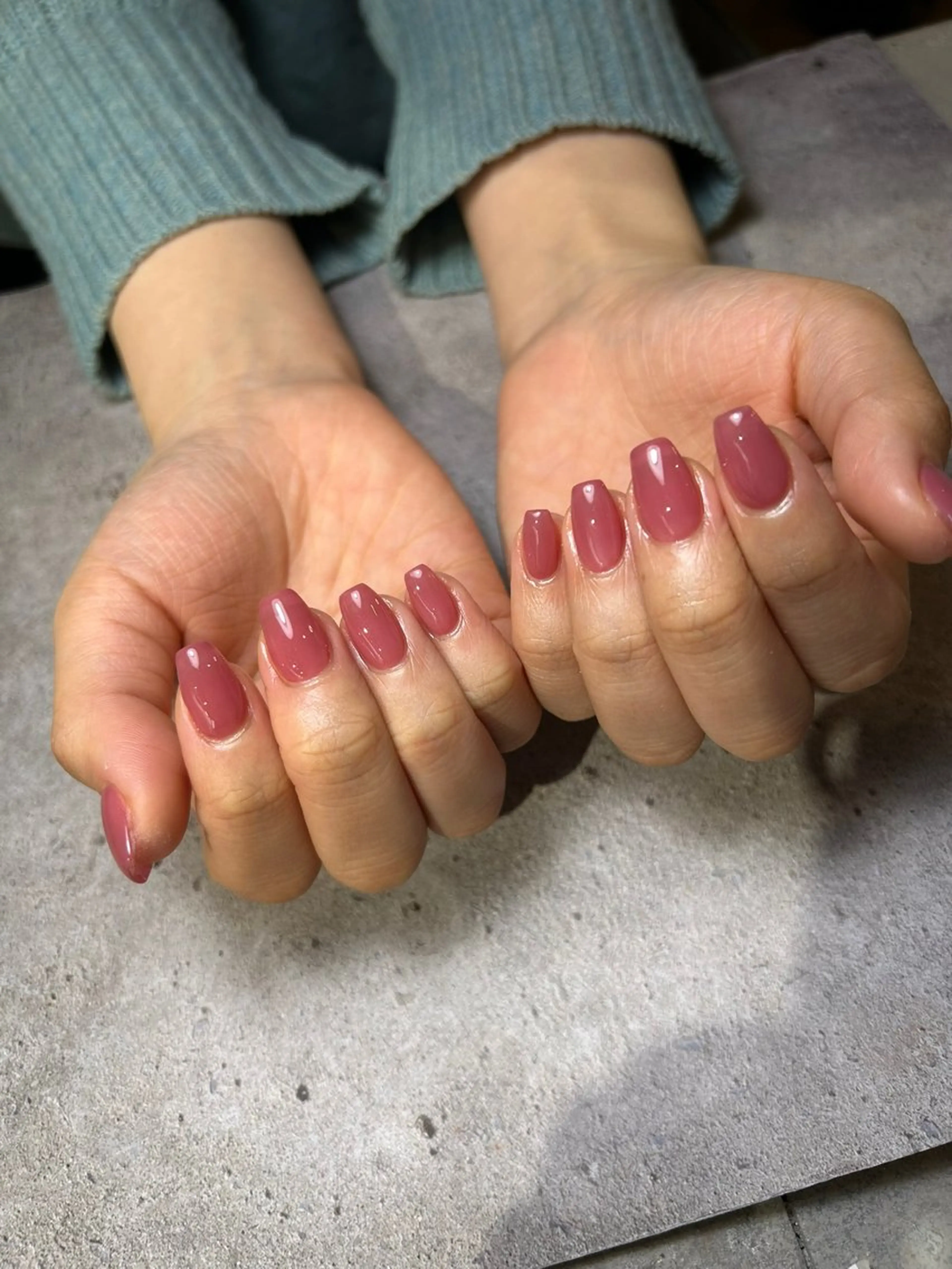 ネイル ワンカラーネイル スカルプネイル ハンドネイル Reflection marikoのネイルデザイン