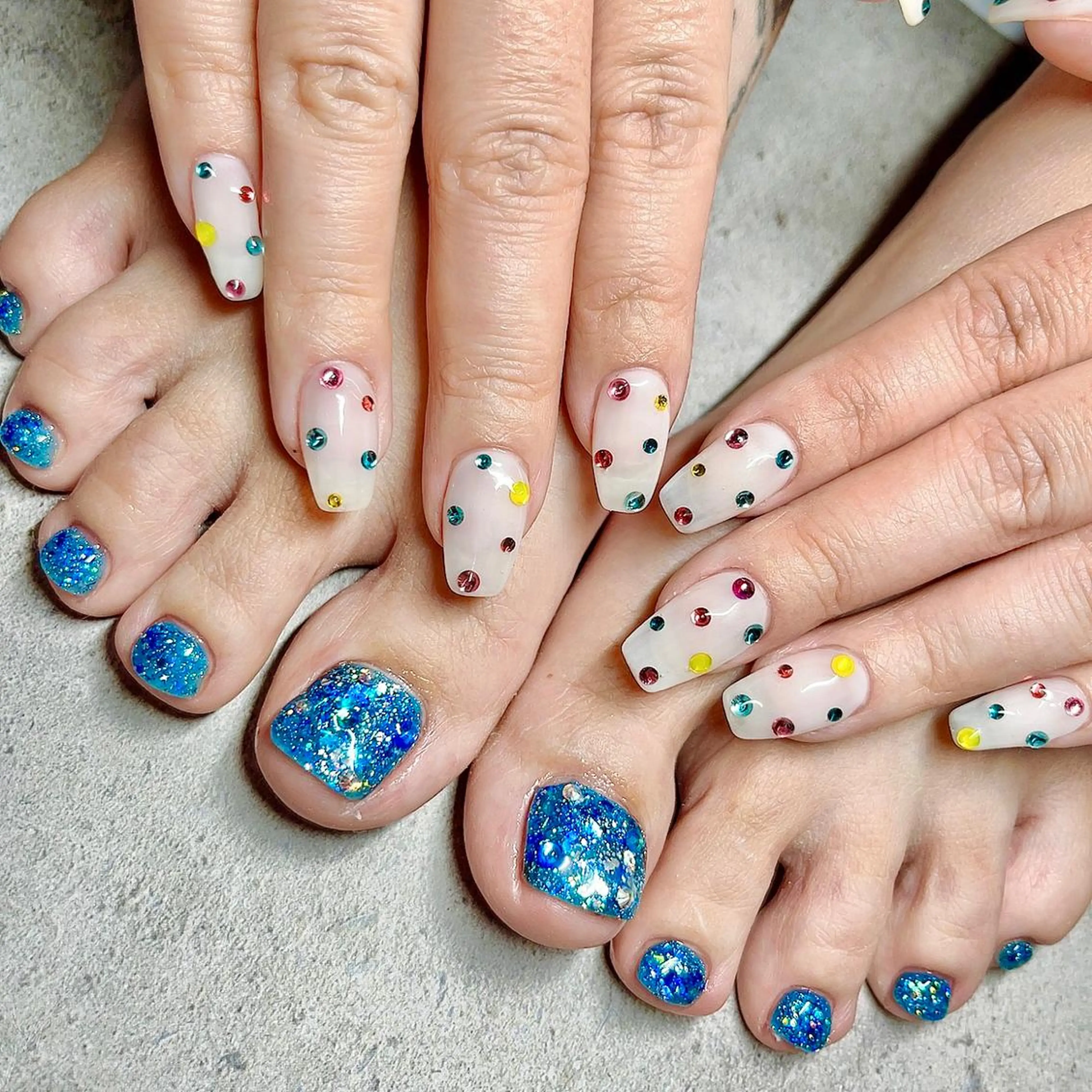 ネイル フットネイル ジェルネイル しば まなみのネイルデザイン