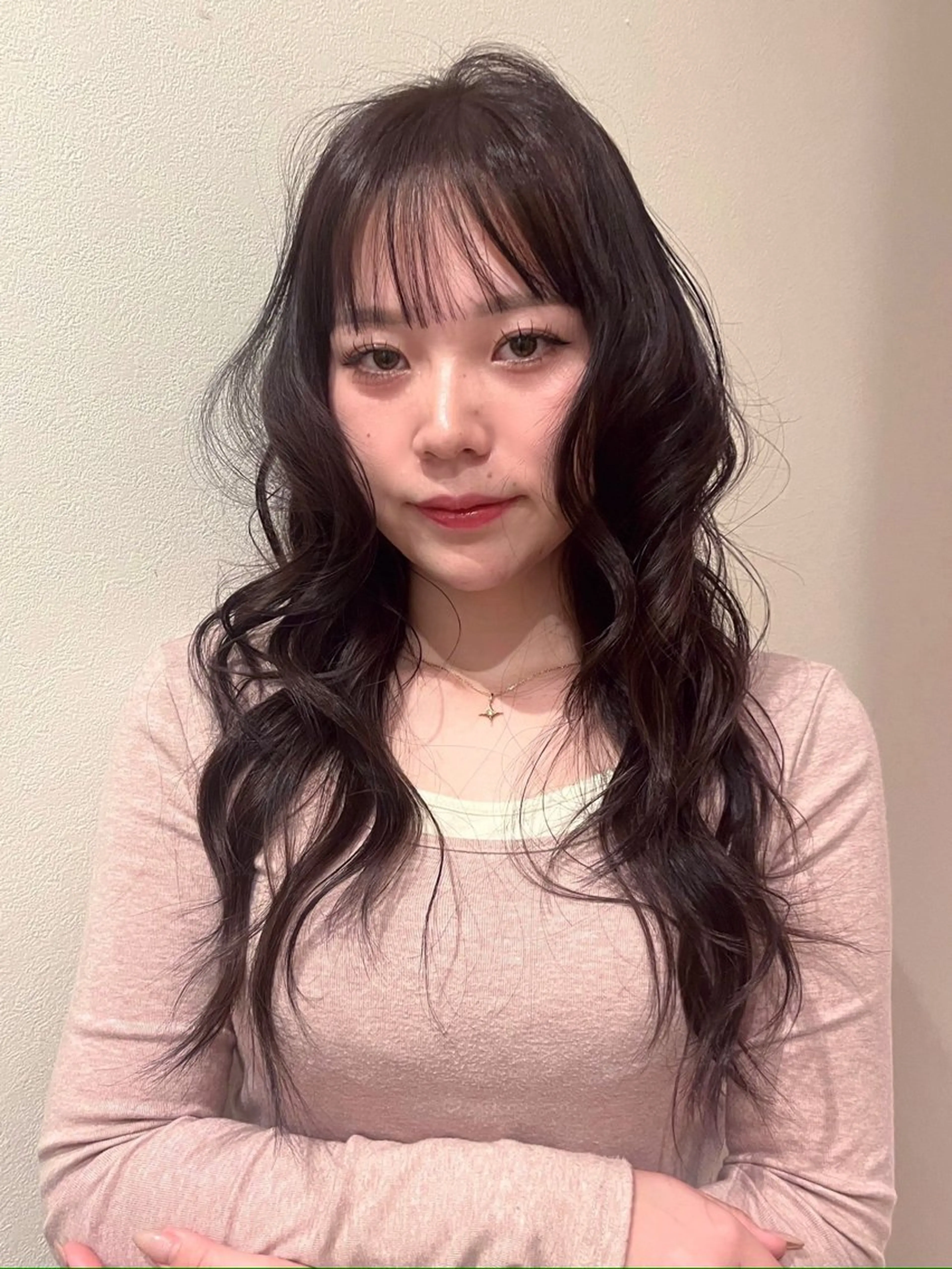 ロング カラー グレージュ ラベンダーカラー ラベンダーグレージュ ラベンダーグレー Fleur  ✴︎ 西 優希のヘアスタイル