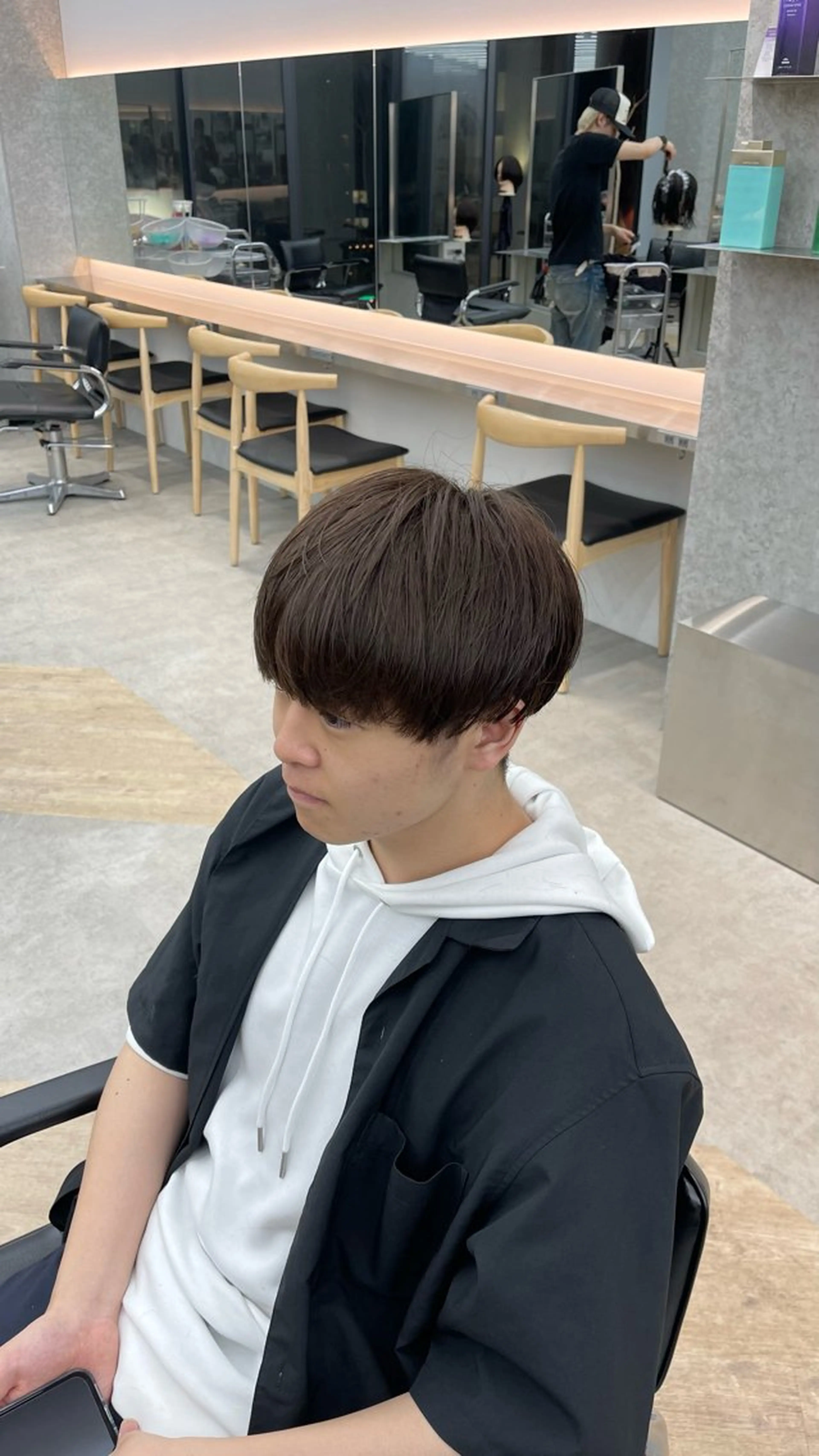 ショート カラー パーマ メンズ キッズ メンズブリーチ ブリーチ ブリーチなしカラー 栄💗メンズパーマ｜ ハイトーン｜haruのヘアスタイル