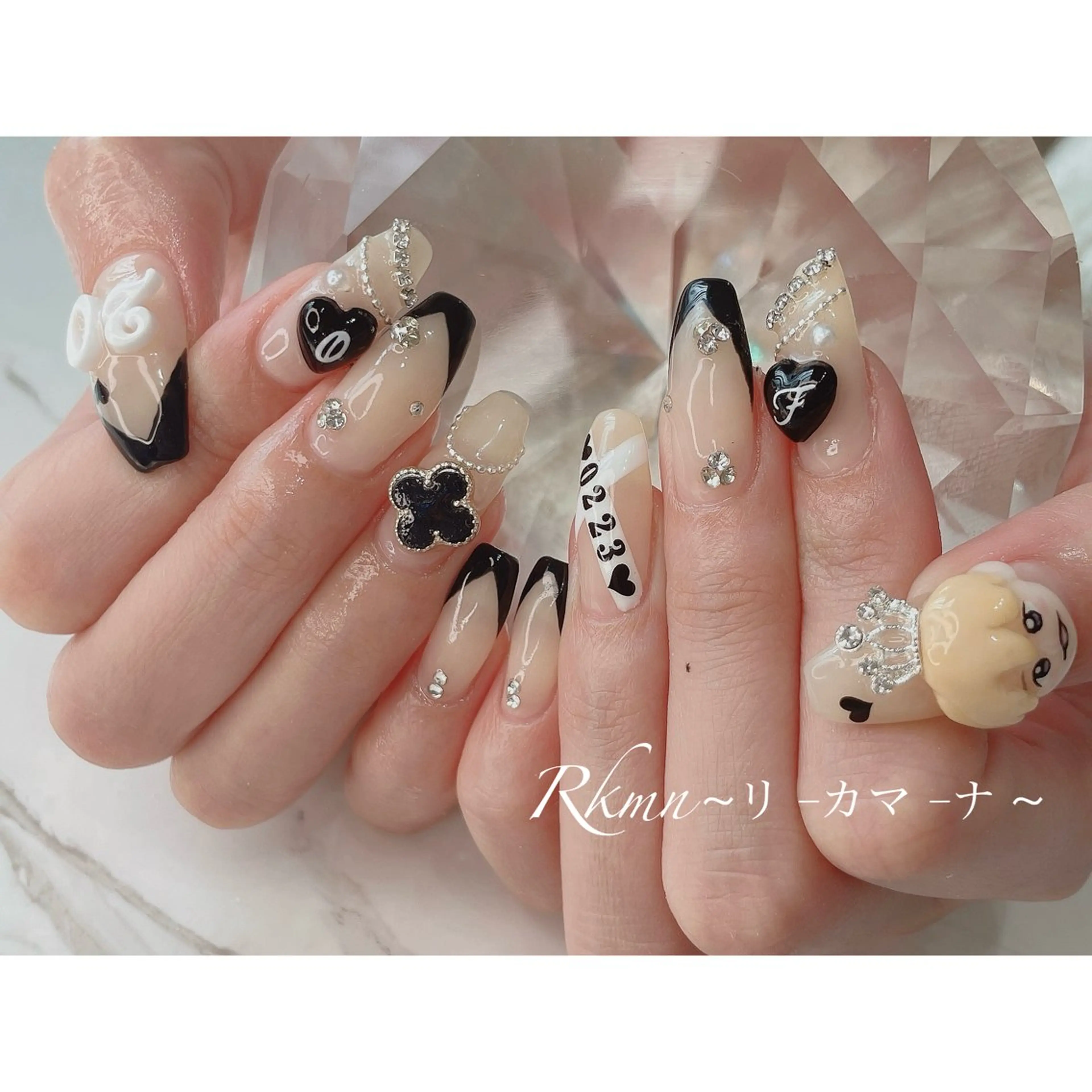 ネイル アートネイル フレンチネイル 持ち込み 春ネイル ハンドネイル フットネイル ハンドケア Rkmn ~リ-カマ-ナ~のネイルデザイン