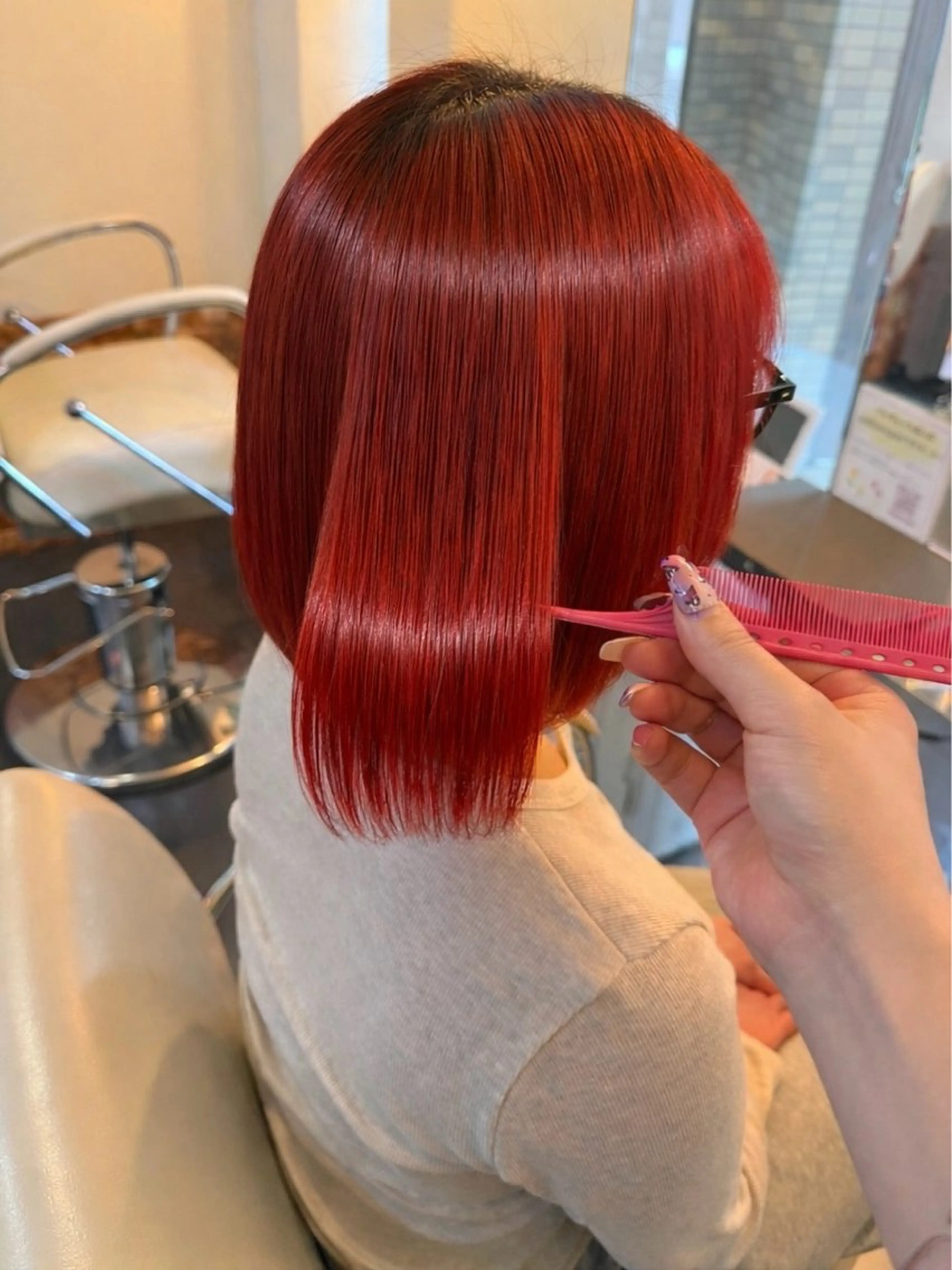 ミディアム カラー ブリーチ 透明感カラー ブリーチなしカラー 髪質改善 ヘアカラー 髪質改善カラー｜ Yukino🫧のヘアスタイル