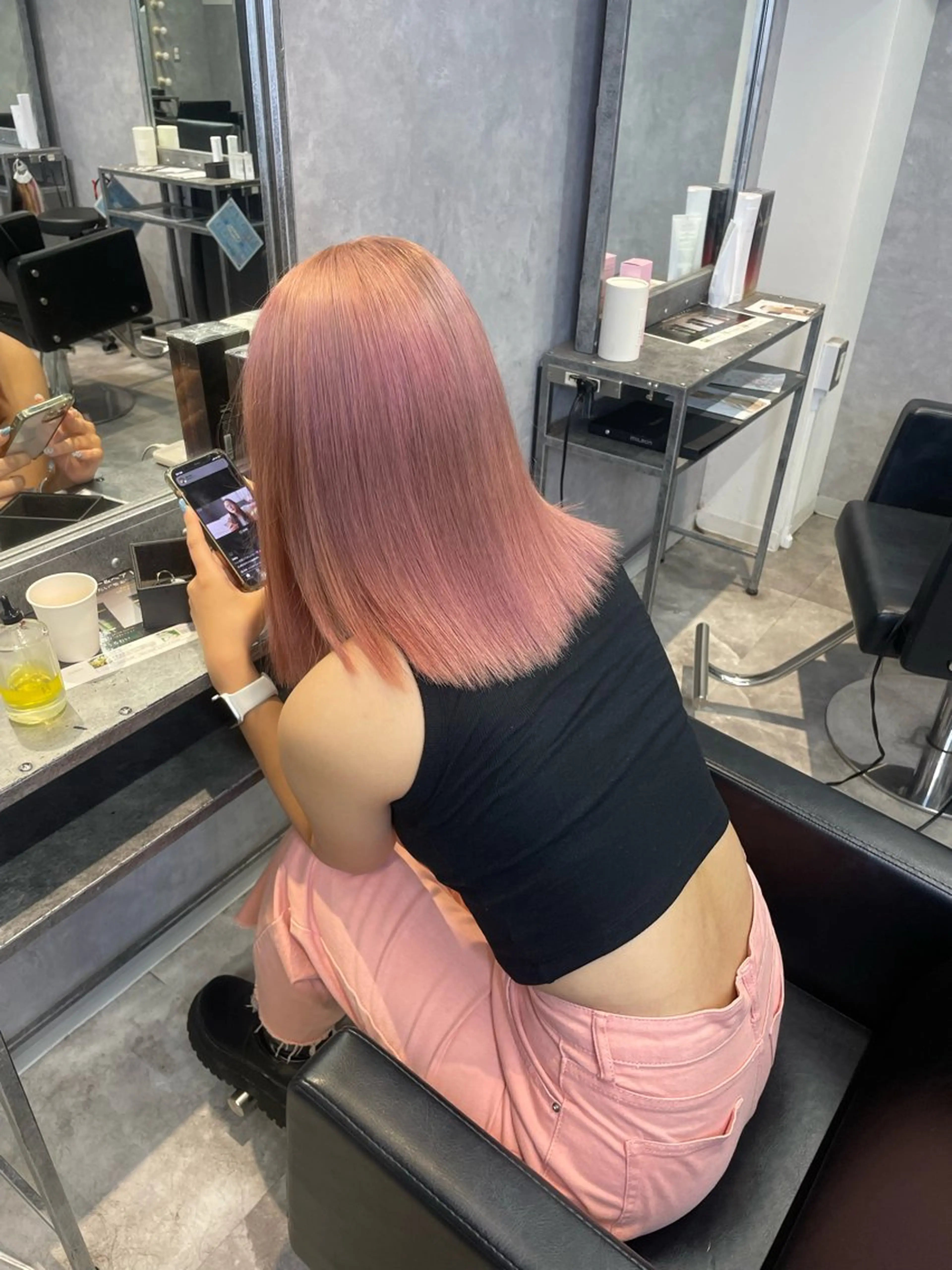 ミディアム カラー ヘアカラー mimiiy fukaのヘアスタイル