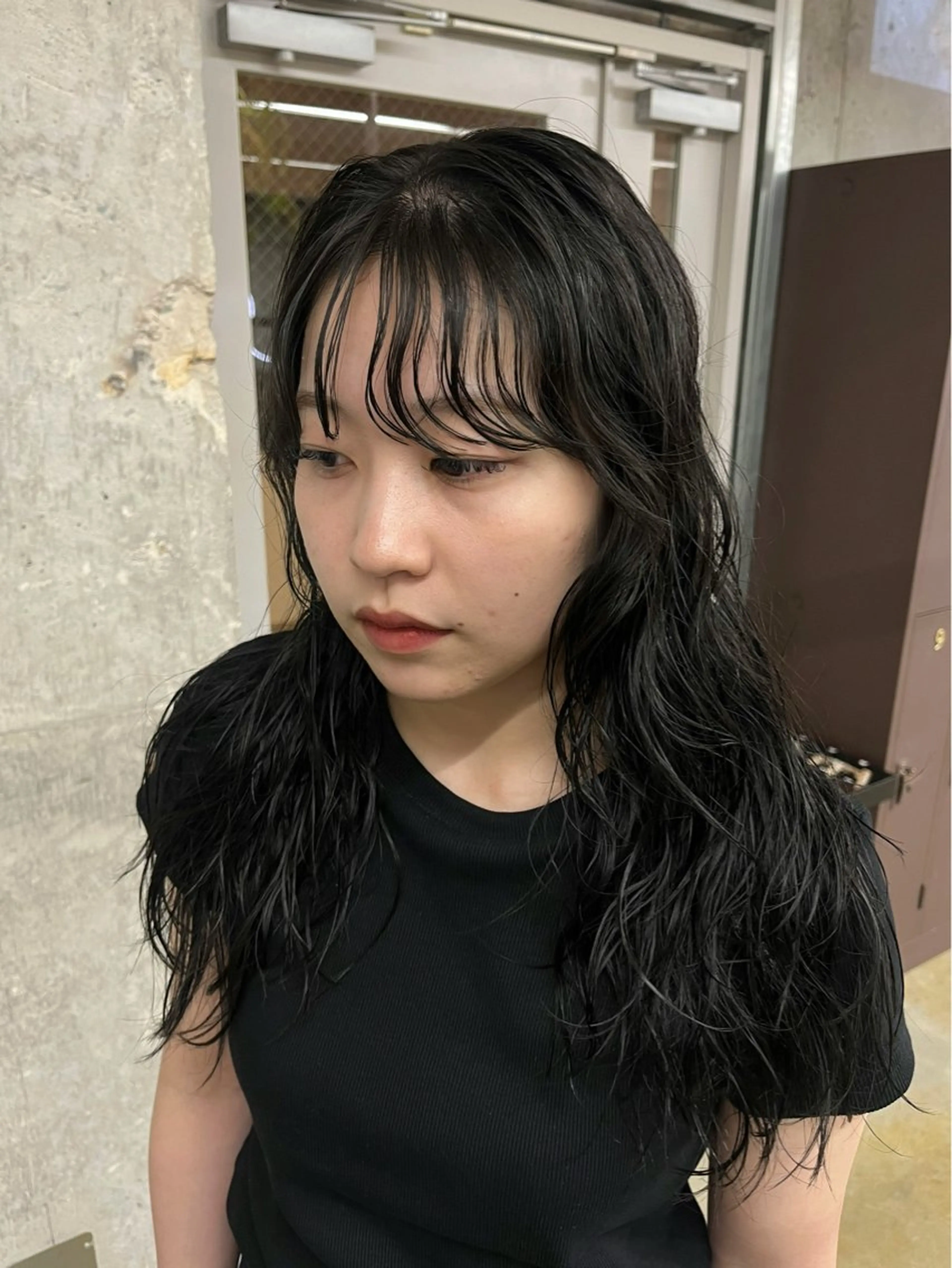 ロング カット ヘアカラー パーマ パーマ/オリーブ/ 酸性ストレート/ゆなのヘアスタイル