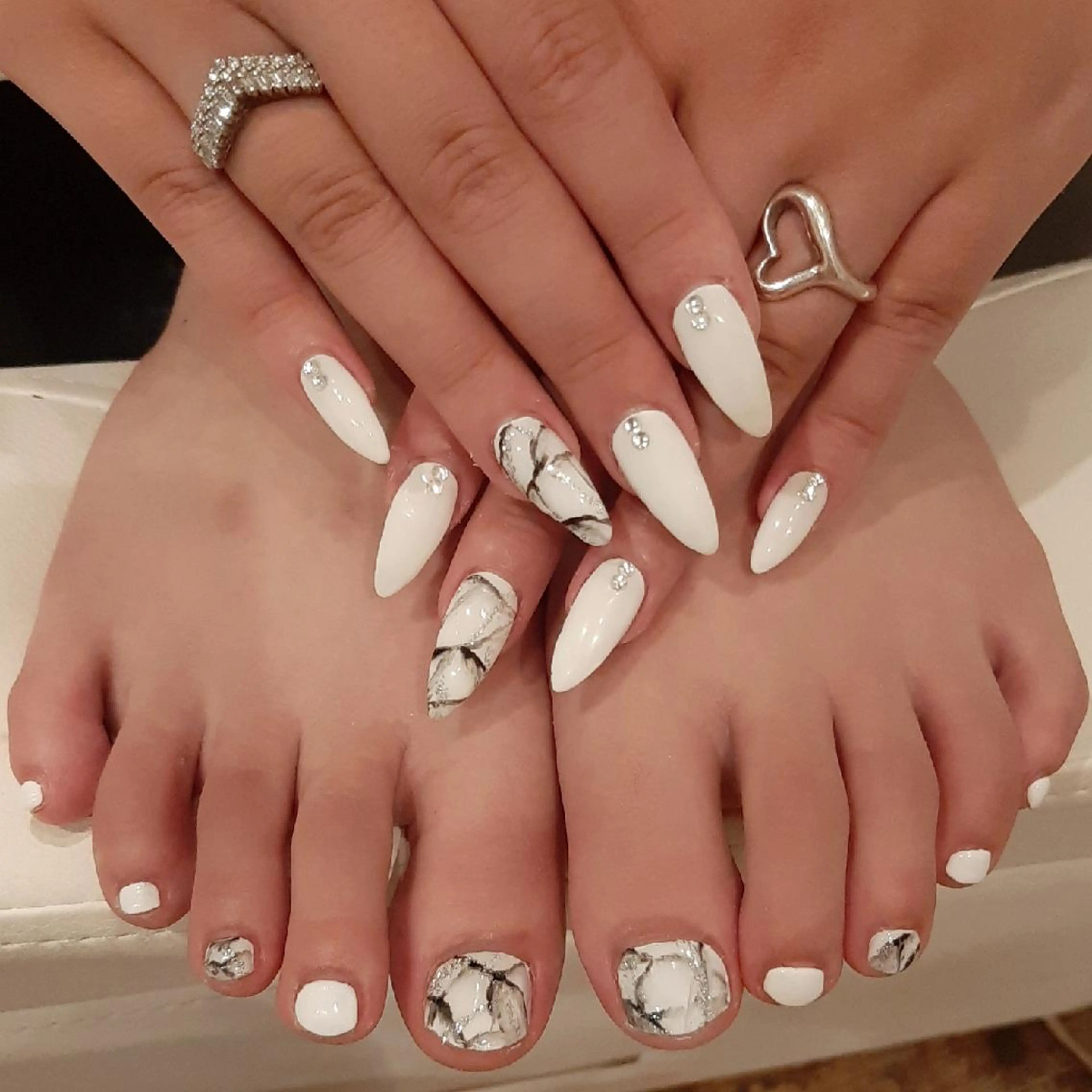 ネイル フットネイル 大理石ネイル(マーブル) ハンドネイル フットネイル private salon mieのネイルデザイン