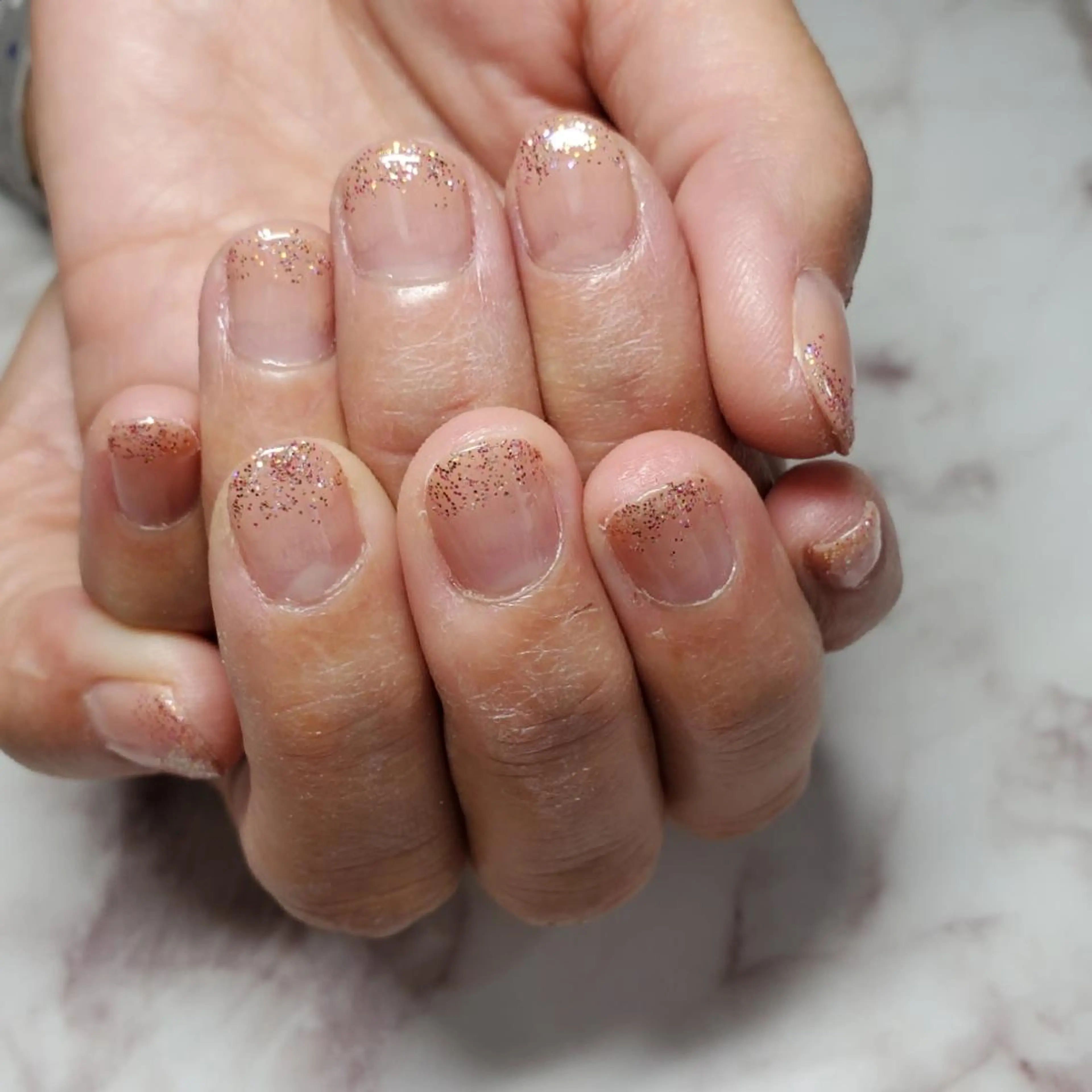 ネイル ラメ(グリッター) ハンドネイル ネイルサロンベルティ .ひとみのネイルデザイン