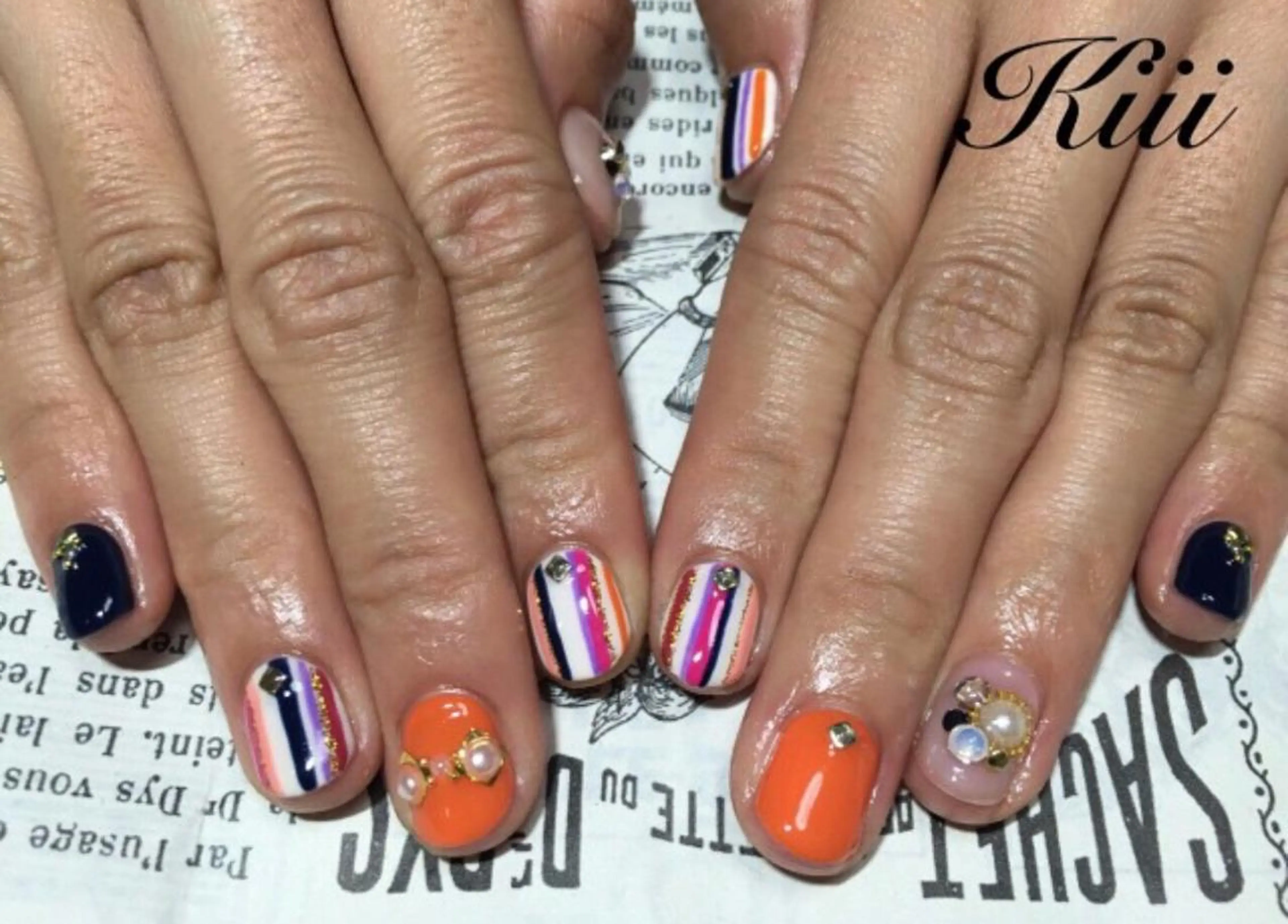 ネイル ハンドネイル フットネイル kiii.__ ✴︎*のネイルデザイン