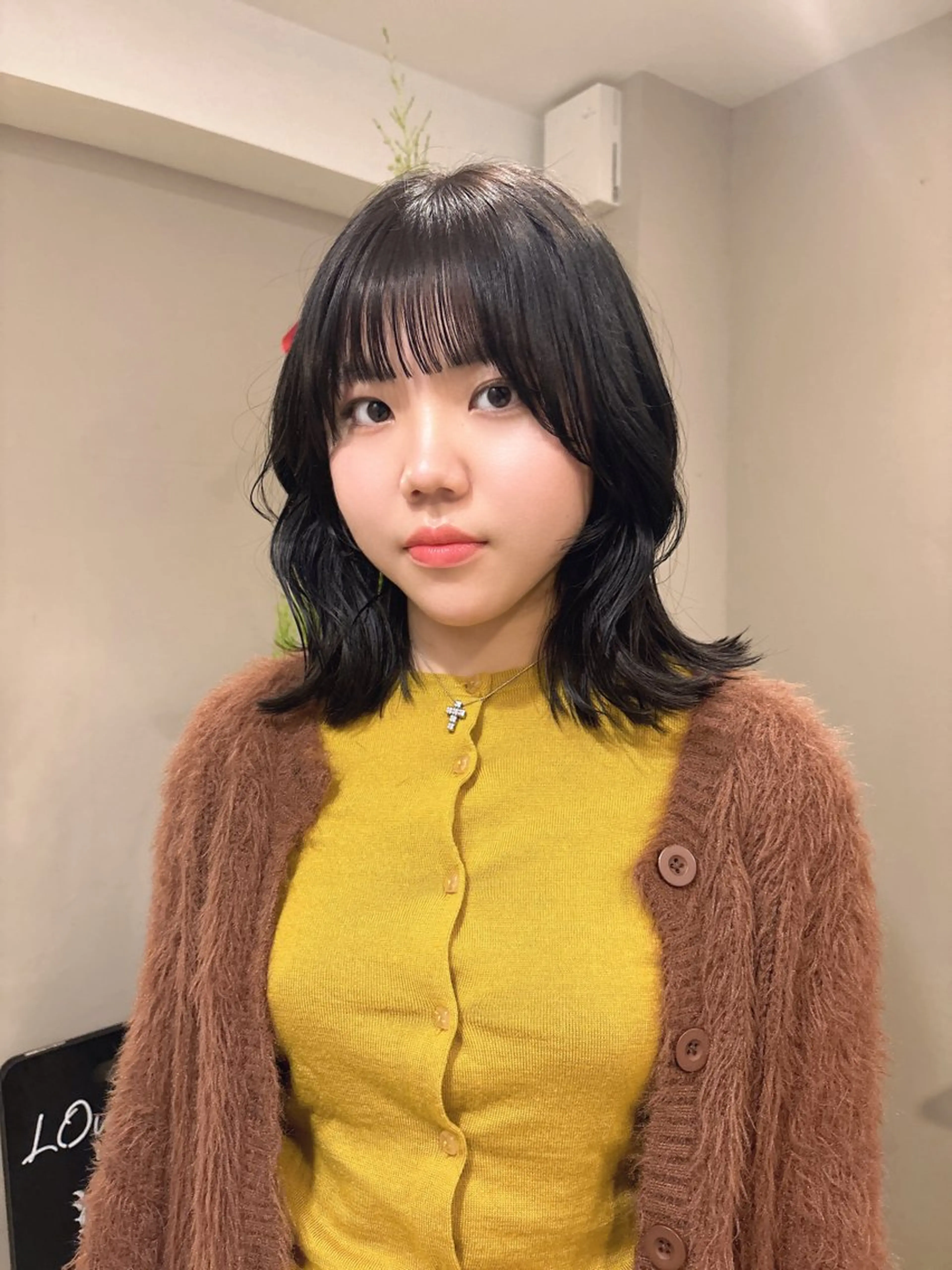 ミディアム カット ヘアカラー トリートメント 似合わせカット/ 艶カラー/いらみなのヘアスタイル