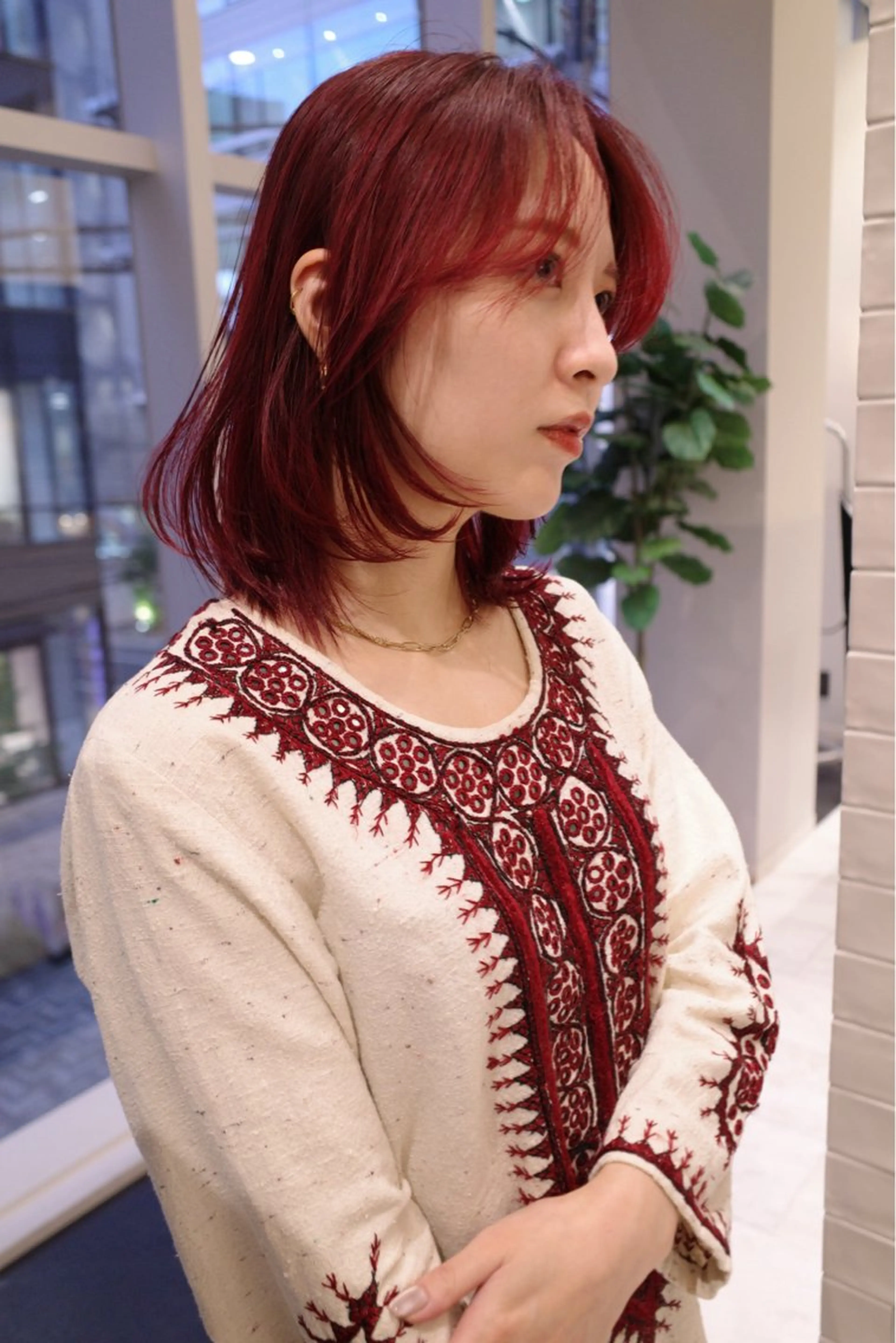 ミディアム カラー ヘアカラー トリートメント SALOWIN所属・ブリーチ✨ ボブ✨レイヤーのヘアスタイル