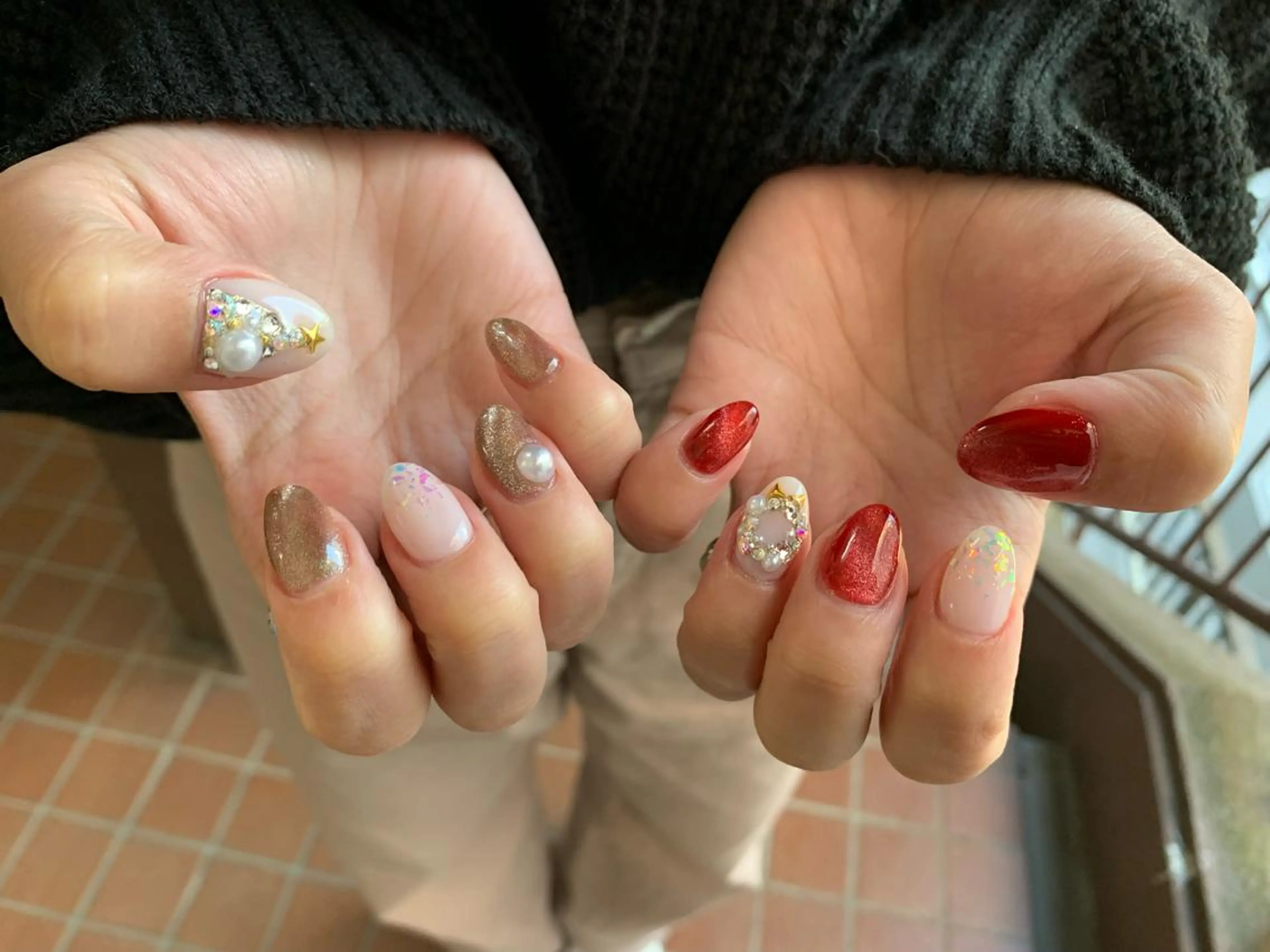 ミディアム クリスマス Kono Nanamiのネイルデザイン