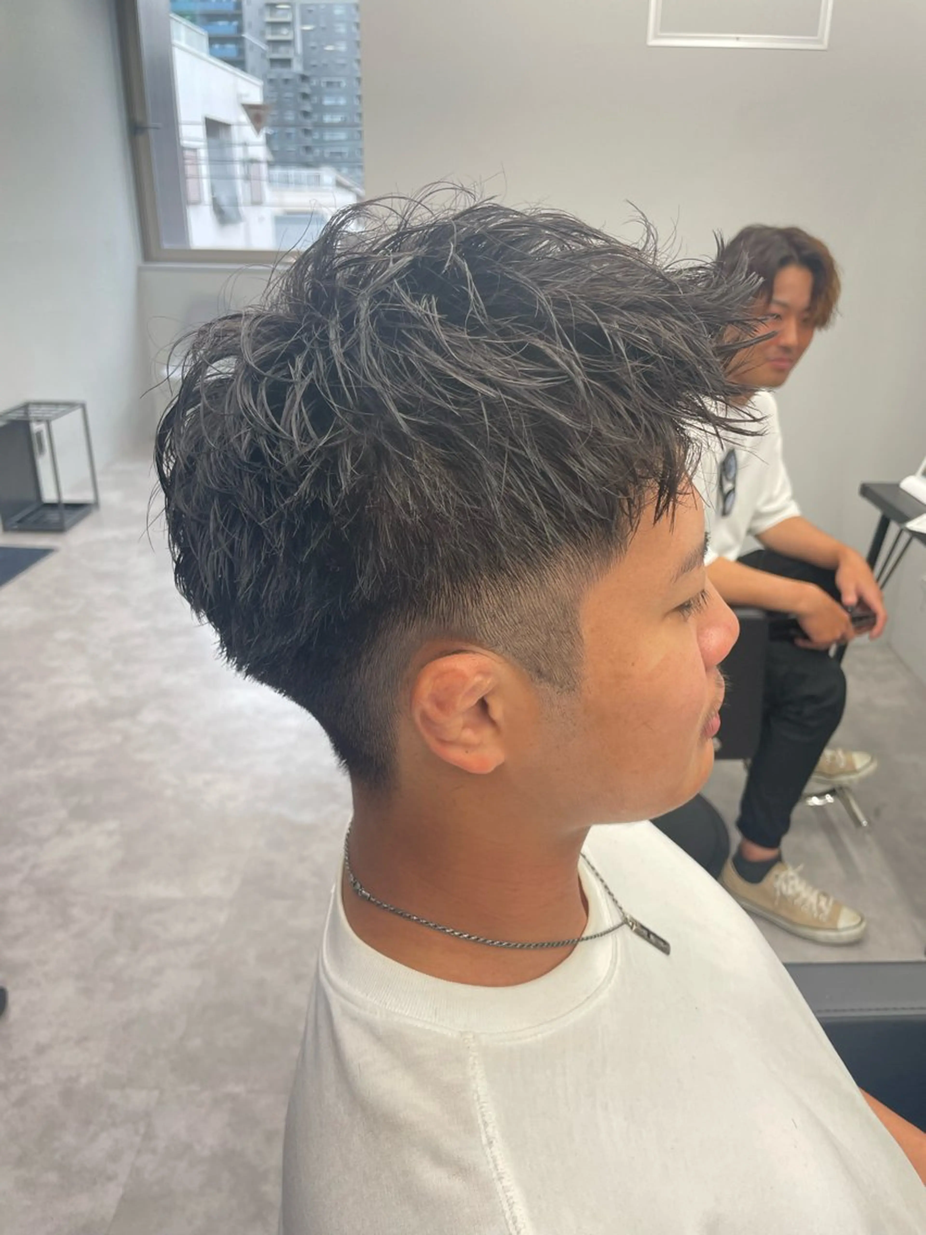 ショート パーマ メンズ カット パーマ 社会人向けパーマ 北千住No.1林和輝のヘアスタイル