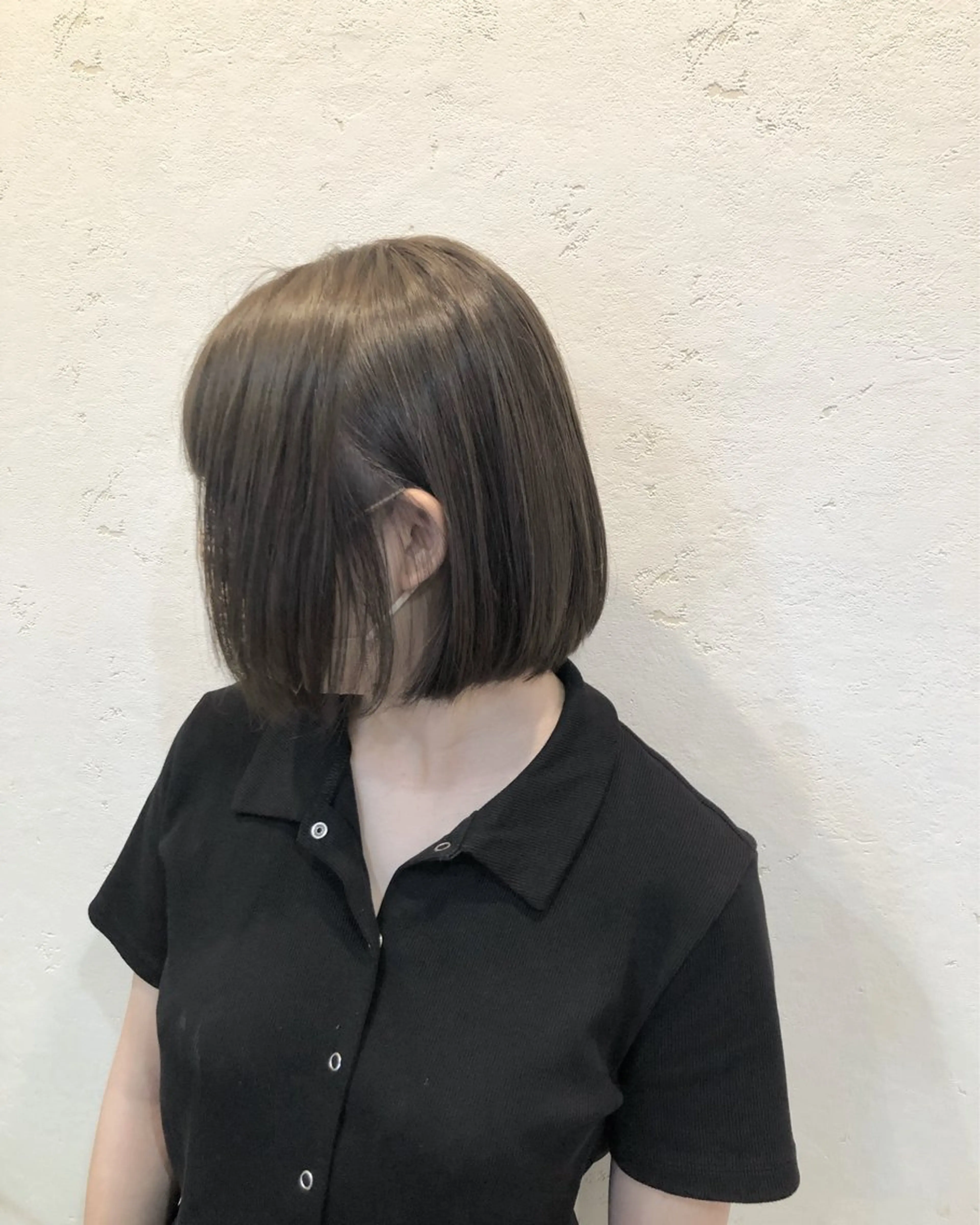 ミディアム カラー ベージュカラー ダブルカラー グレージュ ボブ トリートメント ニュアンスカラー🫧 加納のヘアスタイル