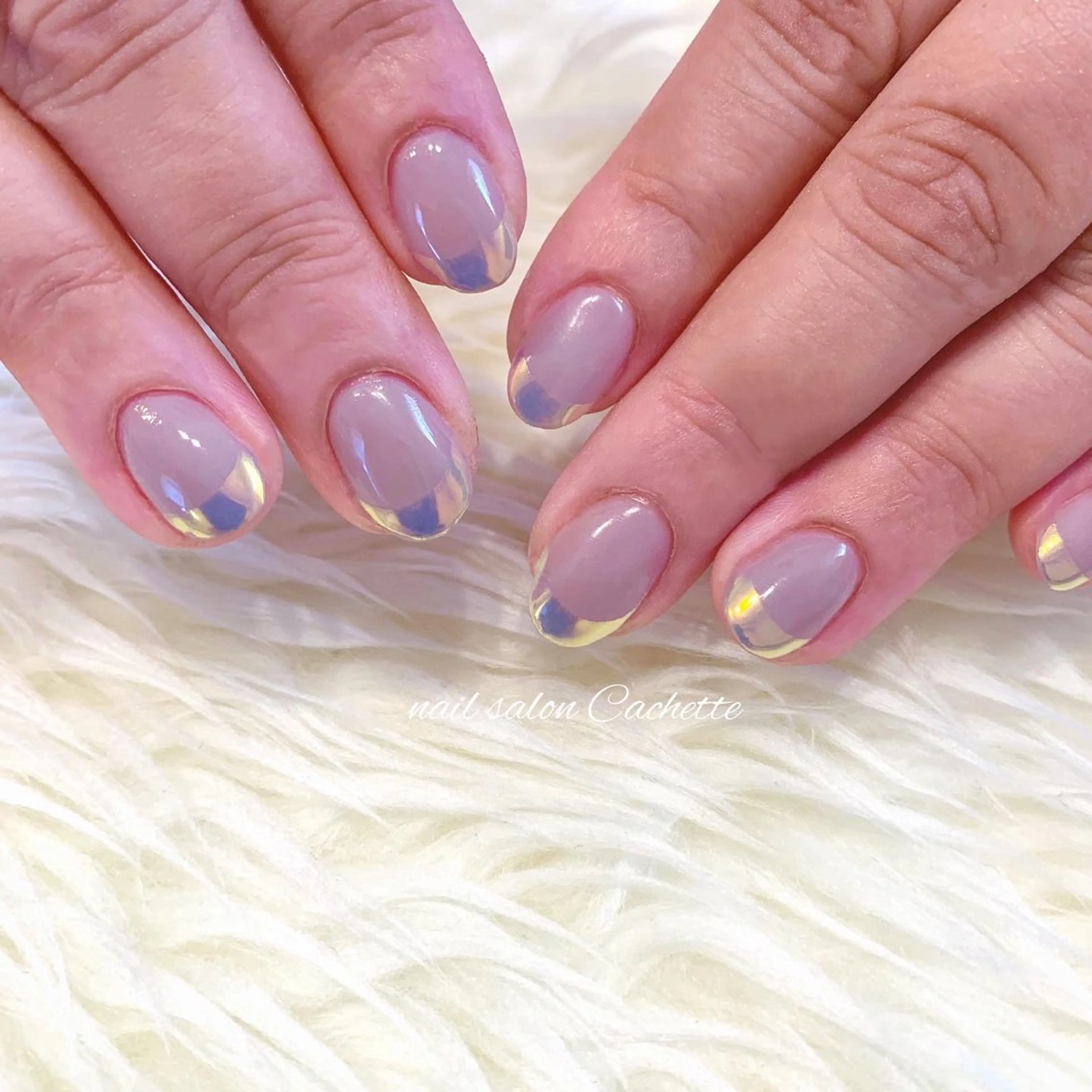 ネイル オーロラネイル ミラーネイル ✧Cachette✧ YUKARIのネイルデザイン