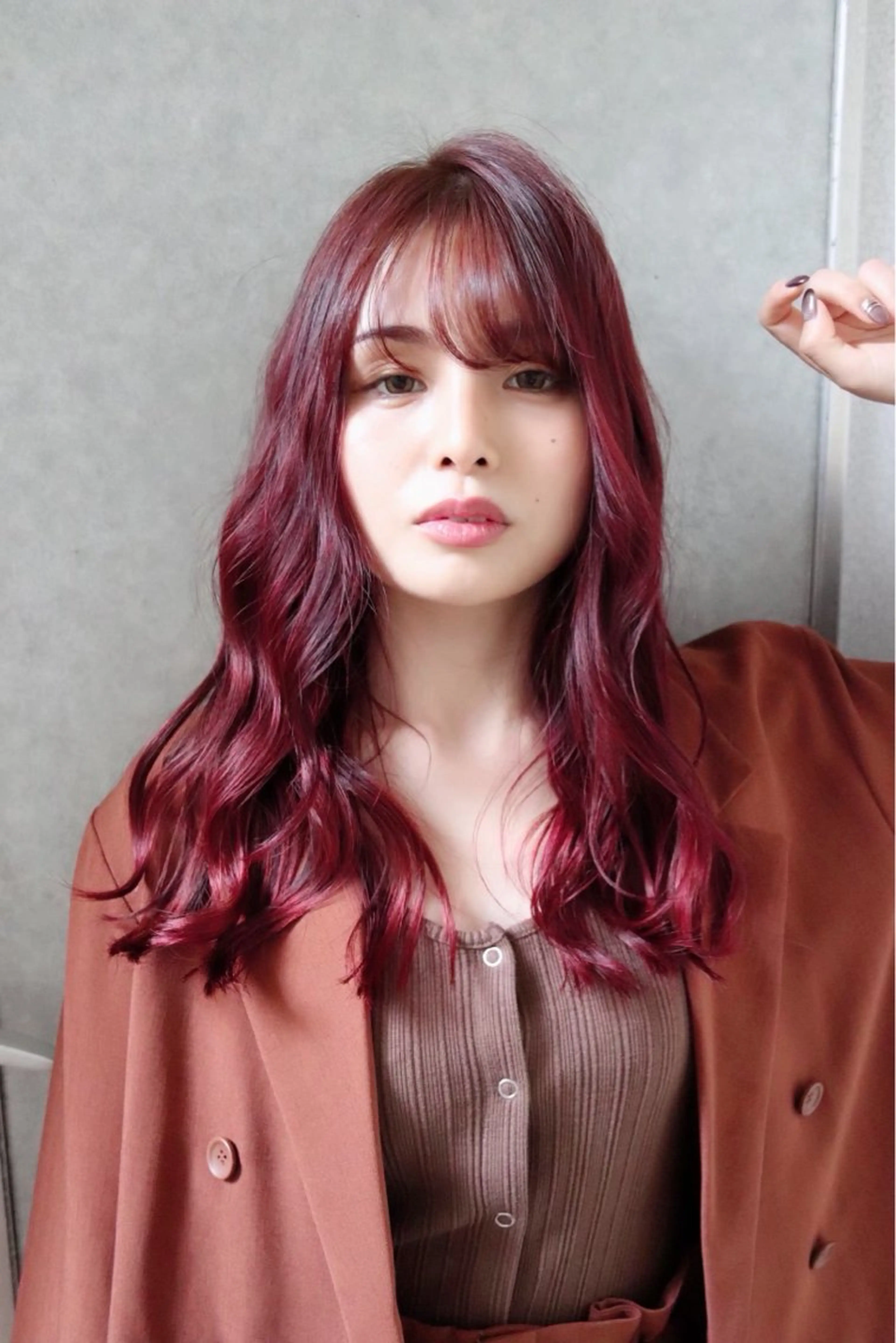 セミロング パーマ フラミューム伊勢崎所属・ㅤ ㅤ ㅤ ㅤ あゆみのヘアスタイル