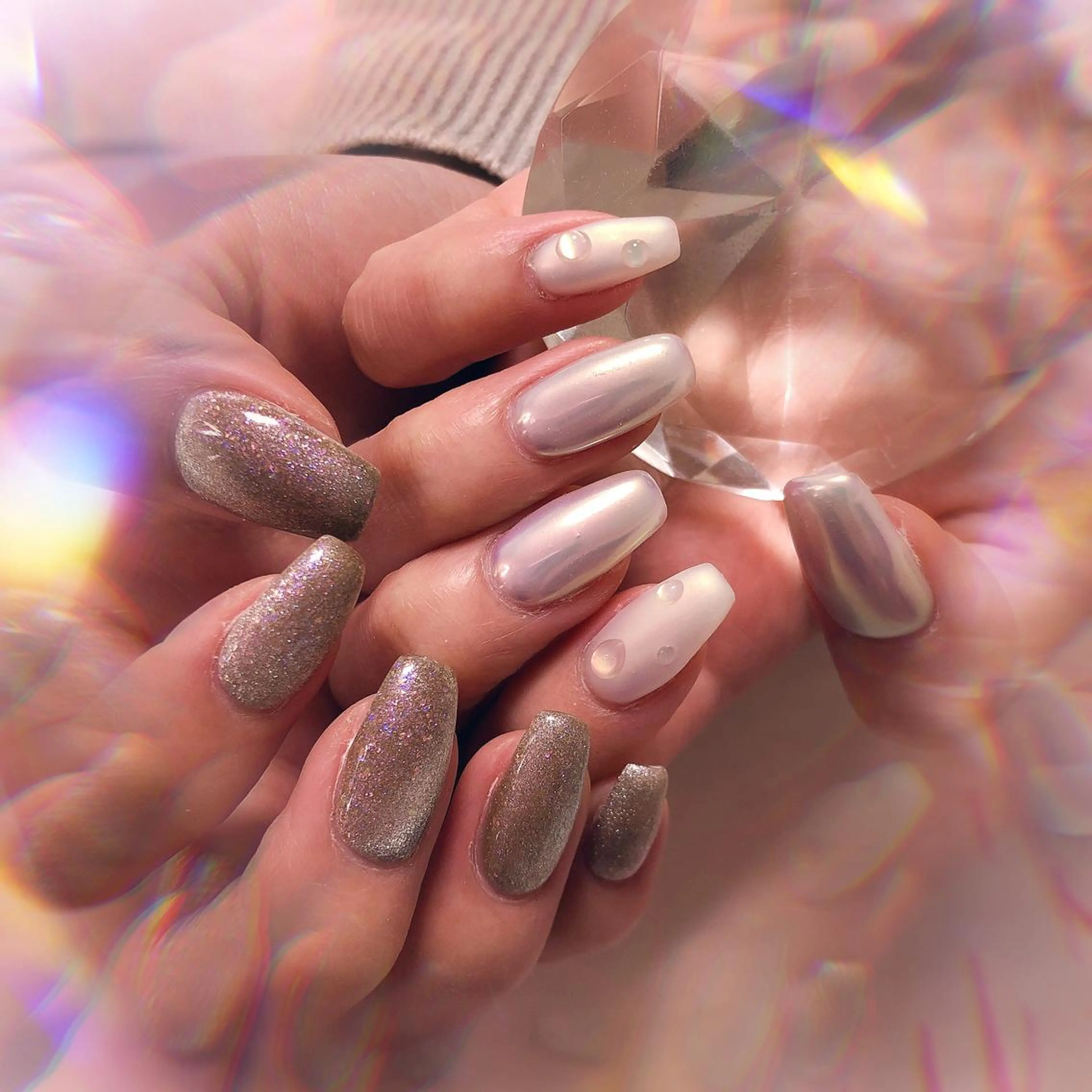 セミロング ネイル ハンドネイル ハンドケア 💎ビューティサロン 湘南　RIRAN💎のネイルデザイン