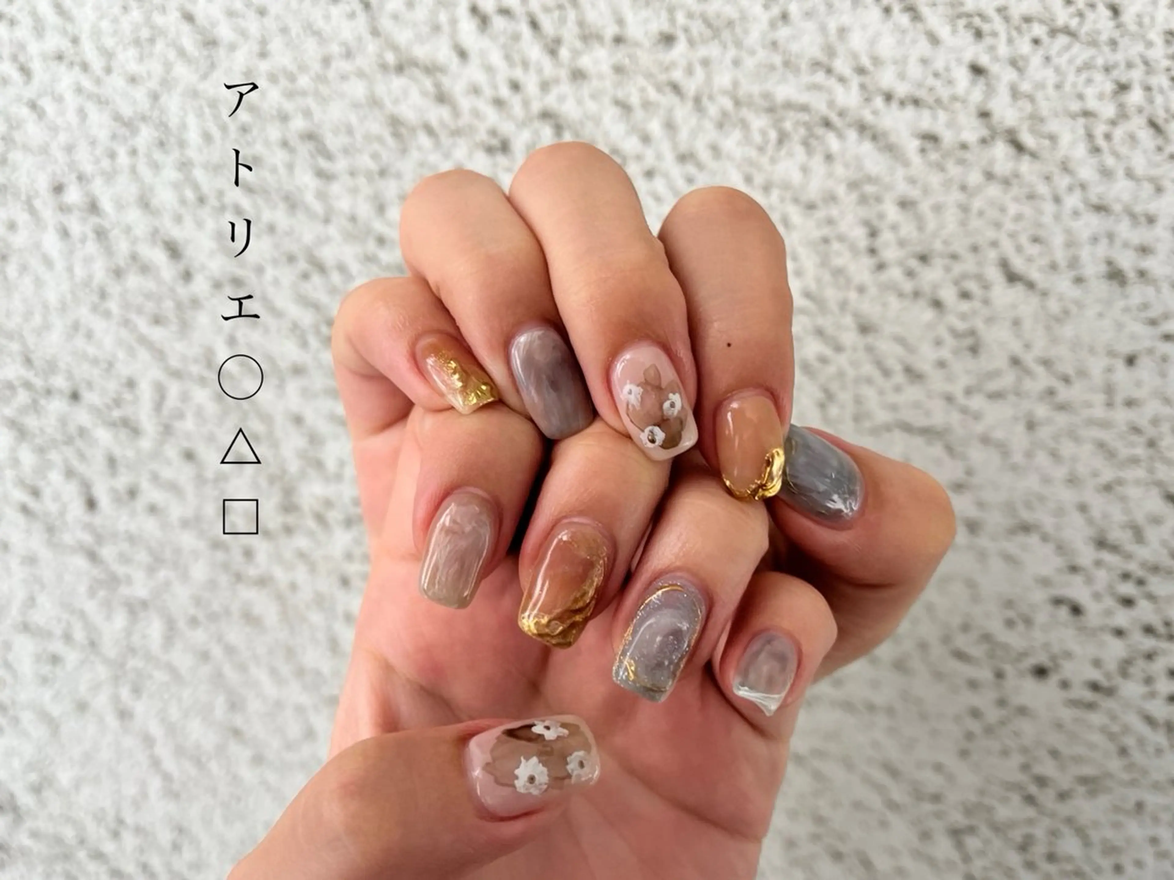 ネイル 持ち込み ハンドネイル アトリエ ○△□のネイルデザイン