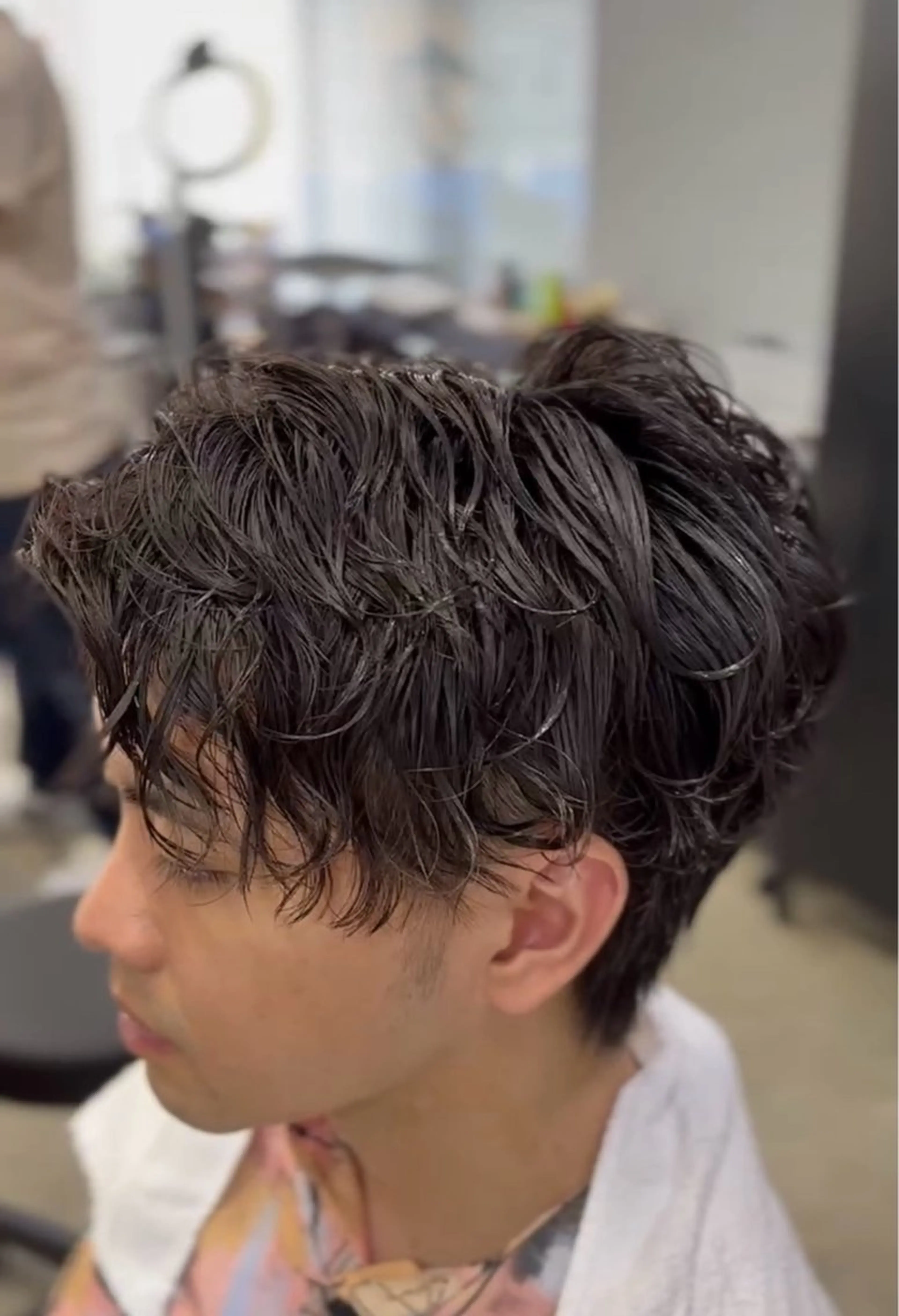 ショート パーマ メンズ カット パーマ メンズ専門サロン wokeのヘアスタイル