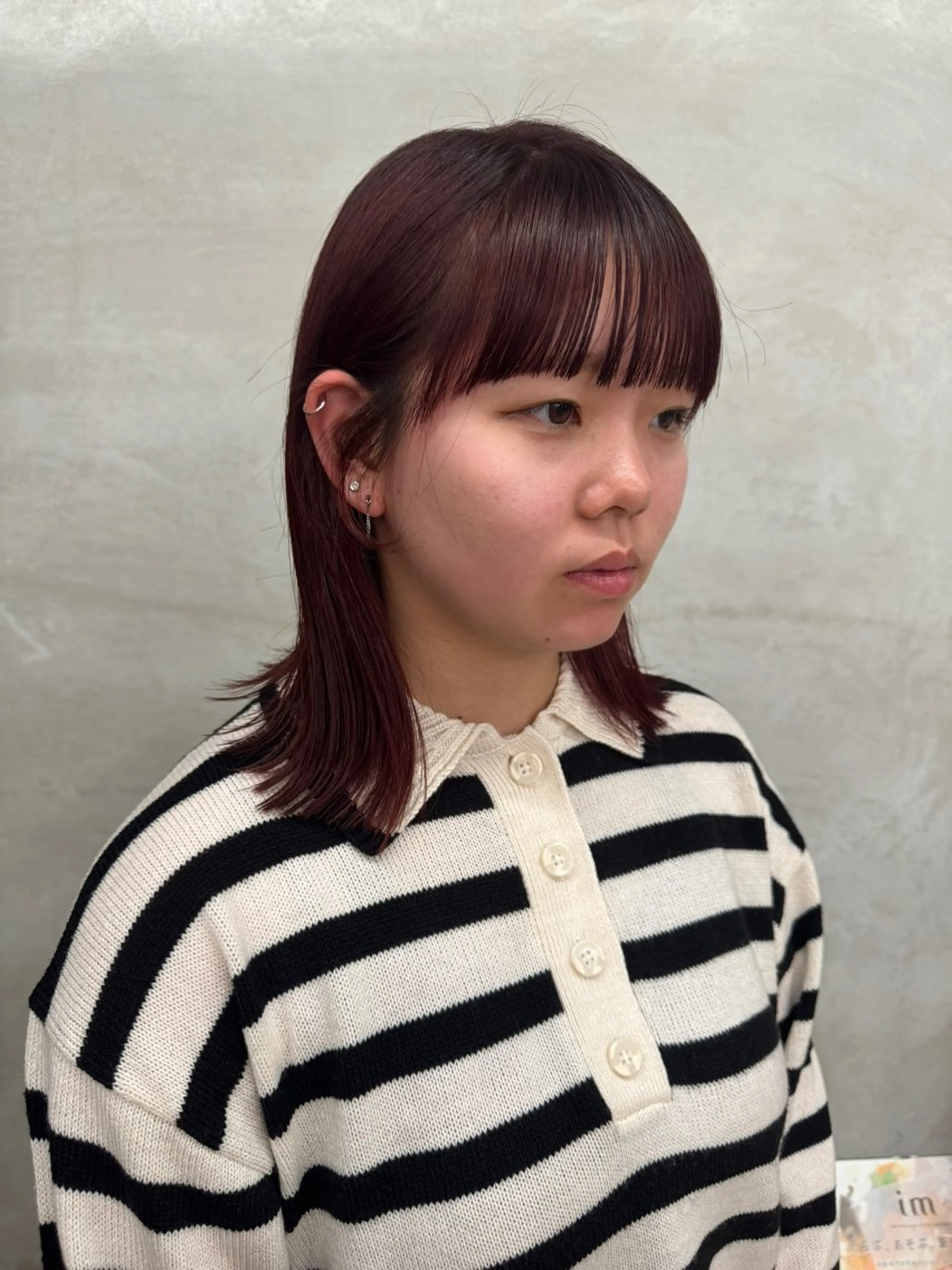 前髪カットの写真