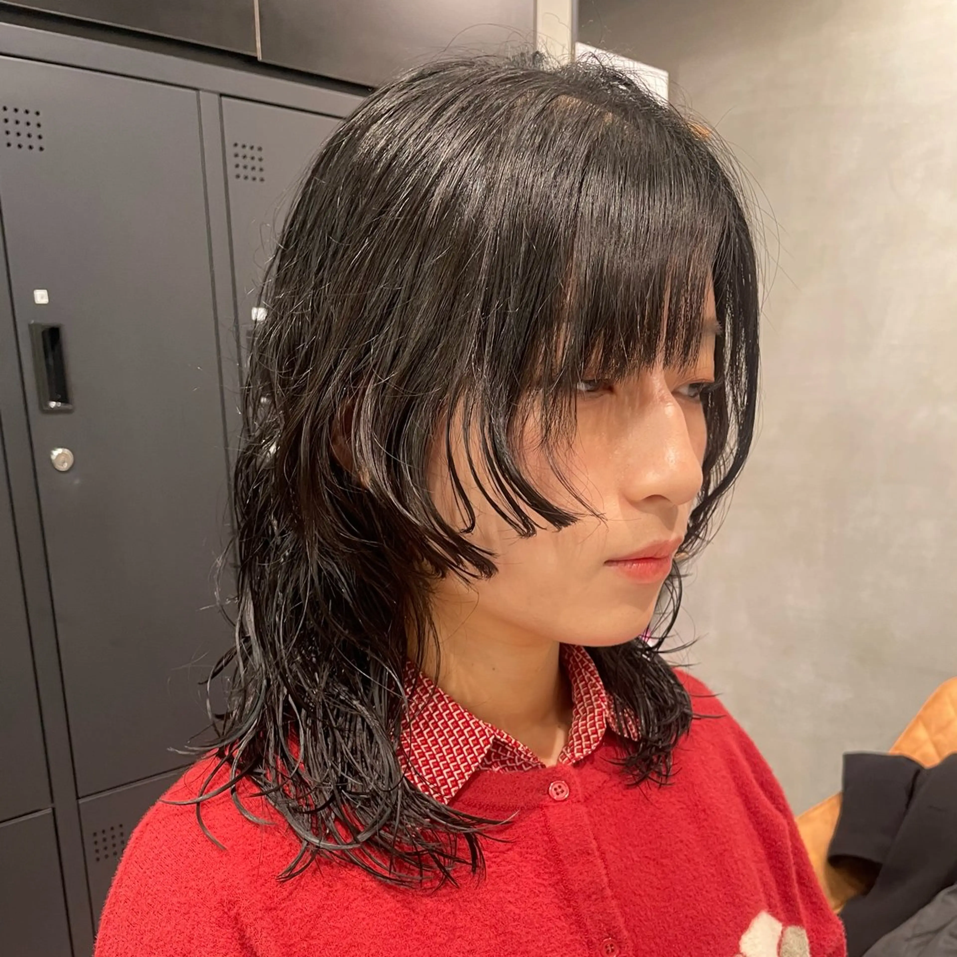 セミロング パーマ カット パーマ トリートメント ヘッドスパ ヘアセット 暖色レイヤー 🥀REIRIのヘアスタイル