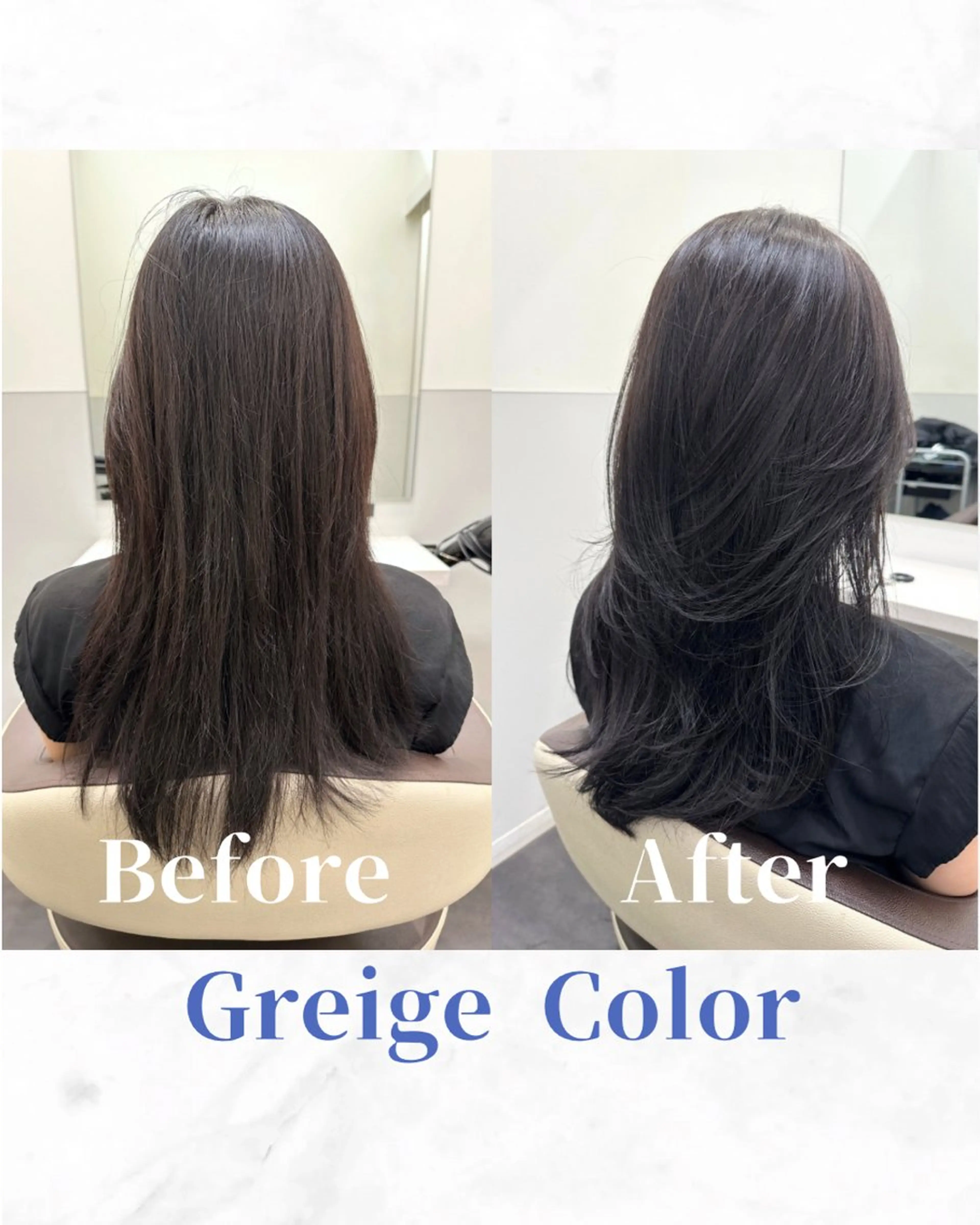 ロング カラー 透明感カラー グレージュ オレンジ 外国人風カラー 髪質改善 カット ヘアカラー トリートメント 【レイヤー/韓国風 /髪質改善】RINのヘアスタイル