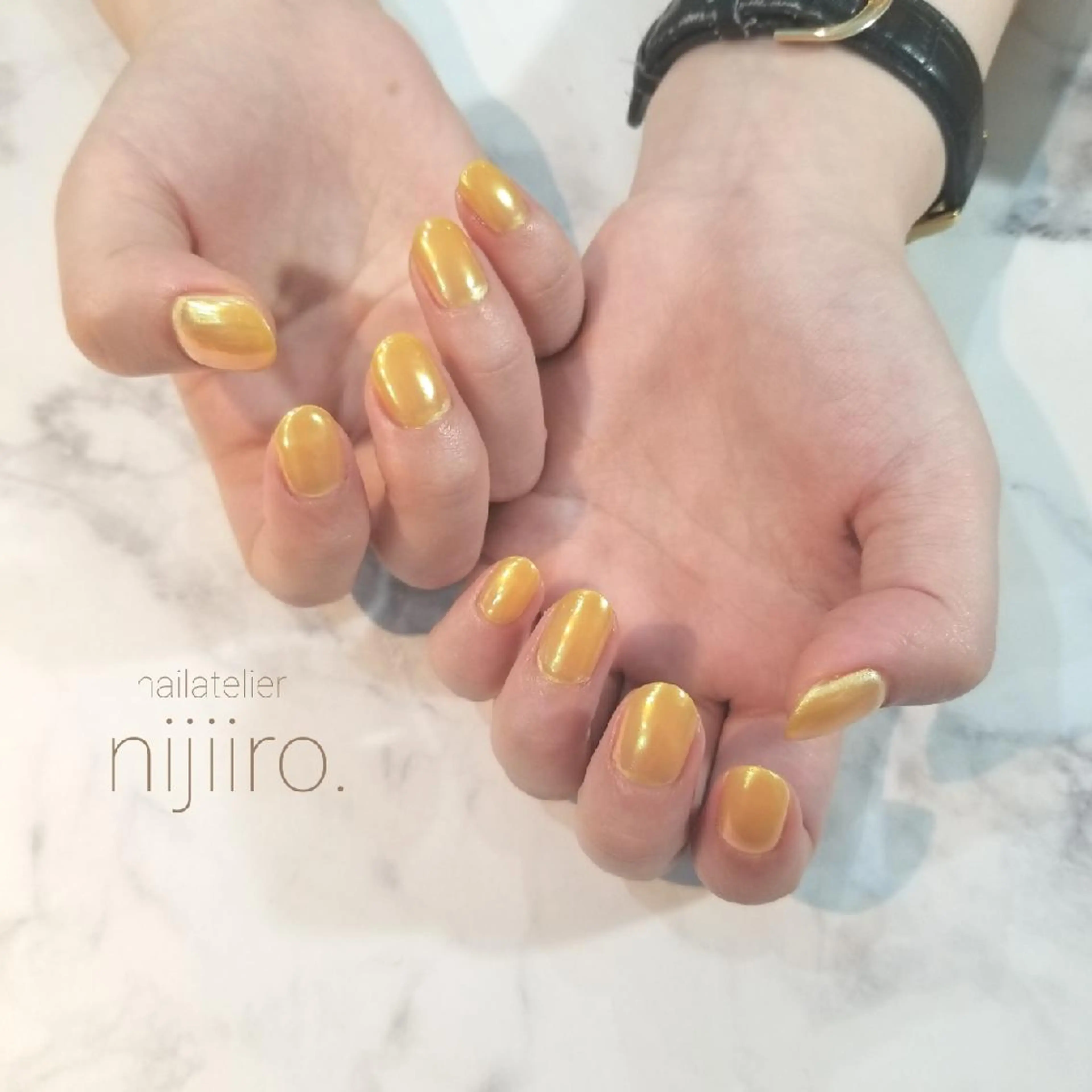 ネイル オーロラネイル ワンカラーネイル ハンドネイル nailatelier nijiiro.所属・nijiiro🌈 サトウのネイルデザイン