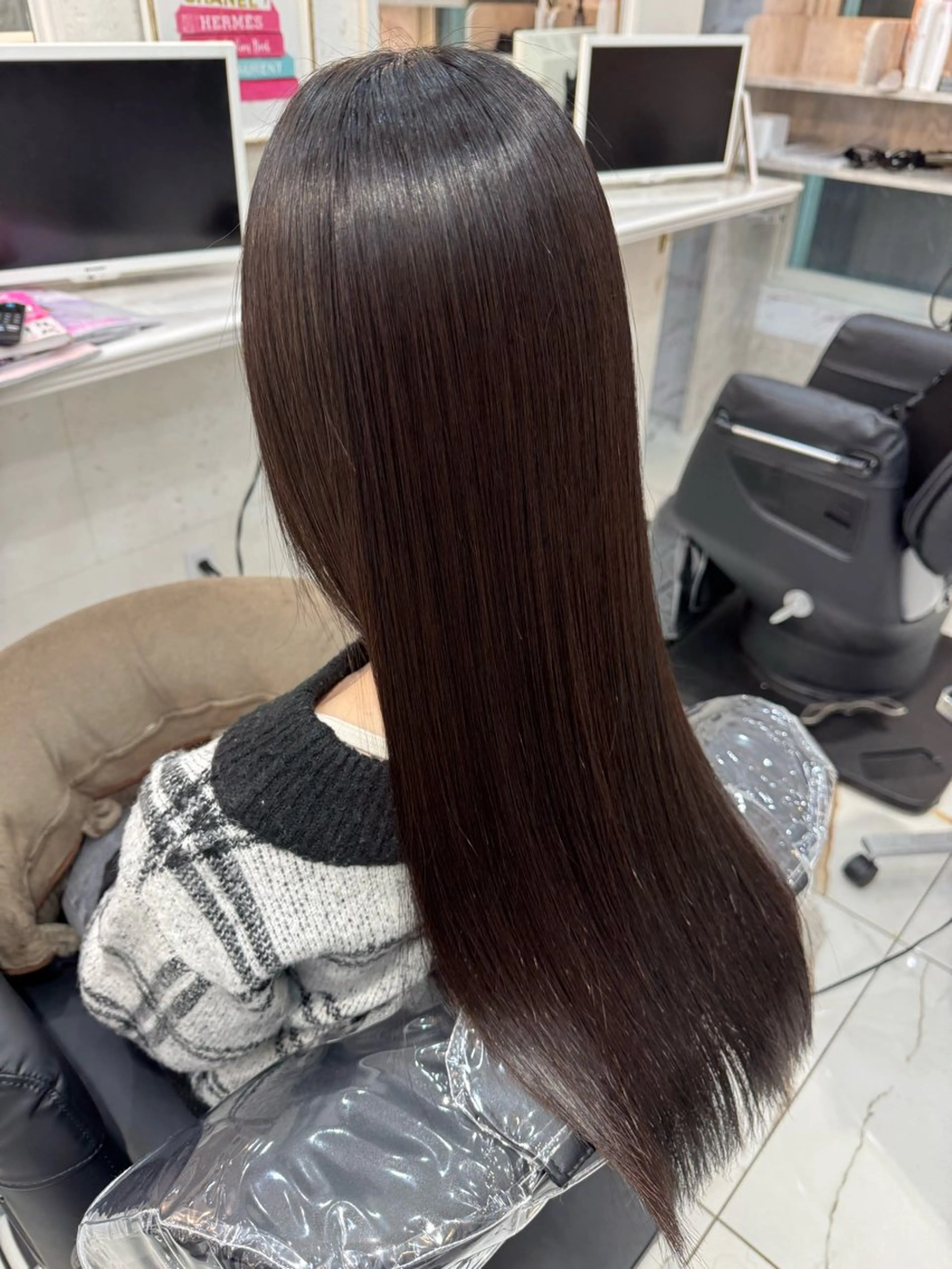 ロング 縮毛矯正 細矢 翔太のヘアスタイル