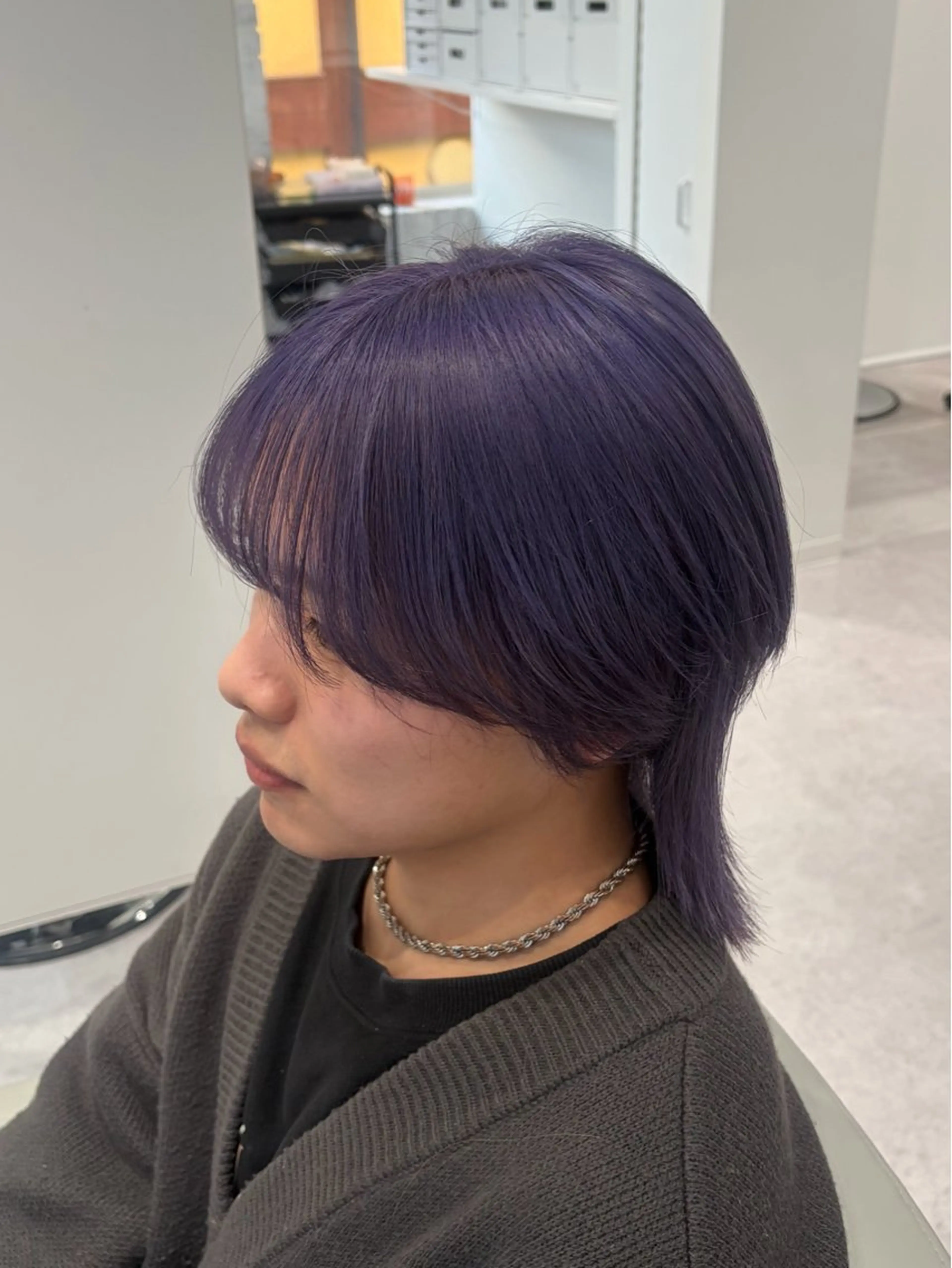 ミディアム ウルフカット カット ヘアカラー インナーカラー🫶 オタク美容師 山本のヘアスタイル