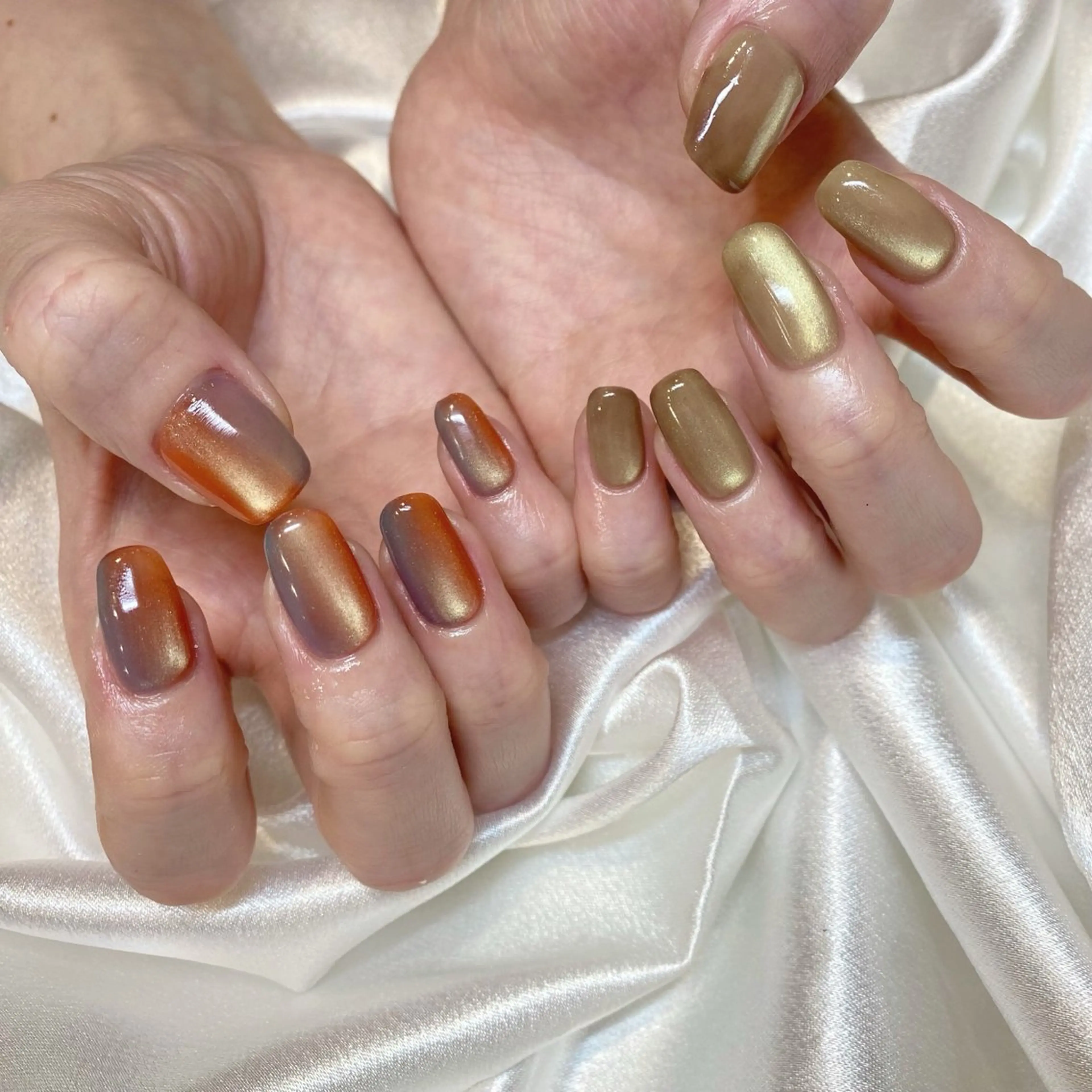 ネイル 氷ネイル・うるうるネイル マグネットネイル ニュアンスネイル ハンドネイル フジタ エリカのネイルデザイン