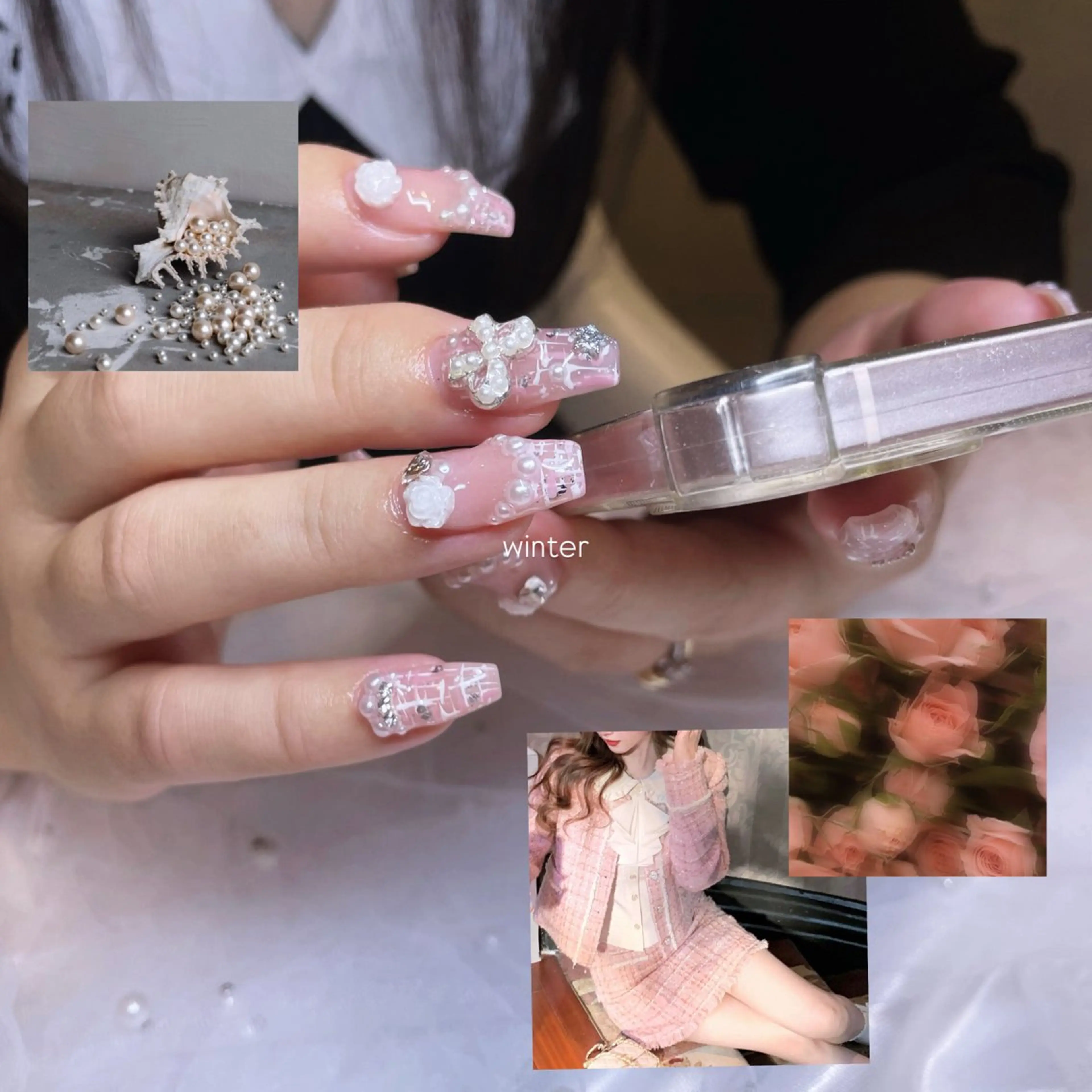 ネイル ツイードネイル ハンドネイル フットネイル aile d'Ange所属・ailed'Ange 🍒miuのネイルデザイン