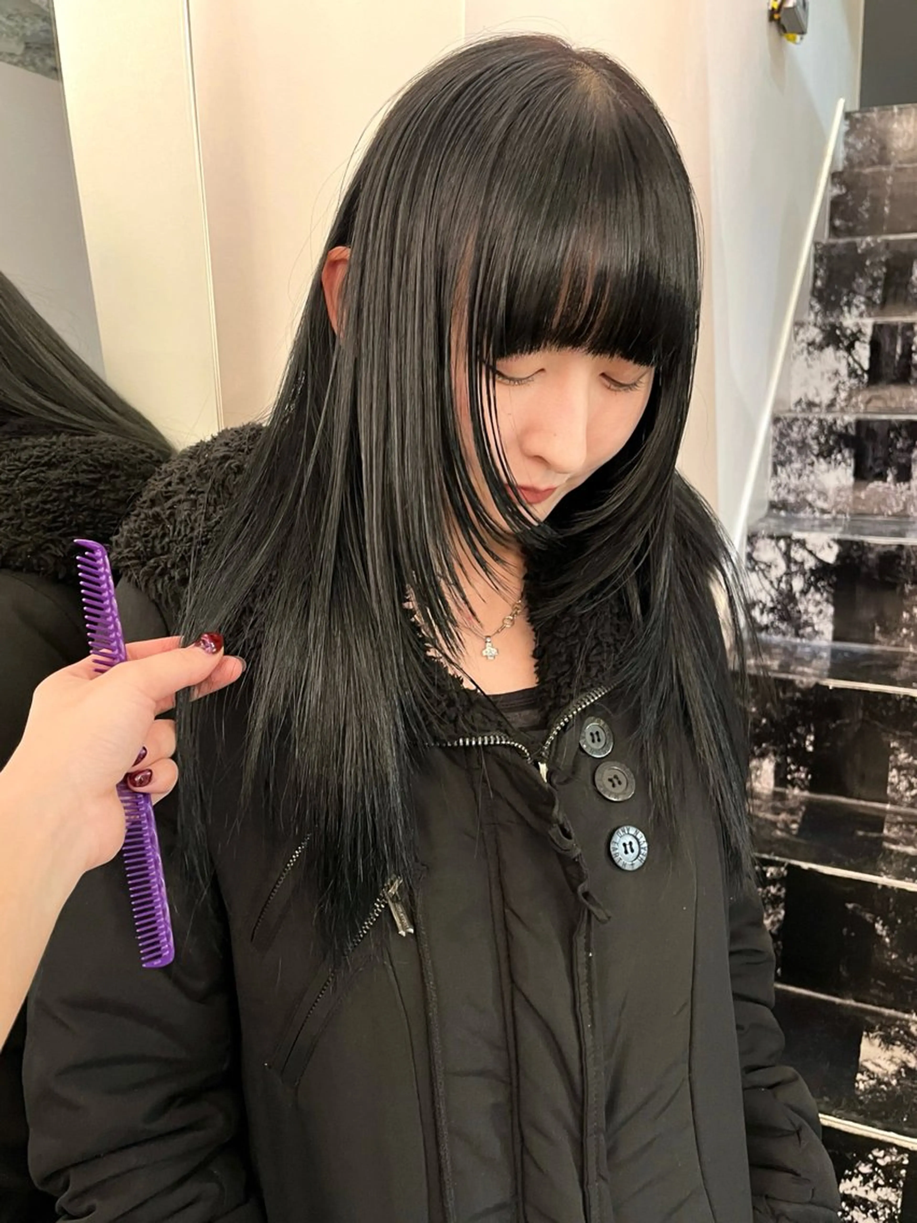 ロング カット KAHO /ブリーチ /デザイン𖥔 ࣪のヘアスタイル