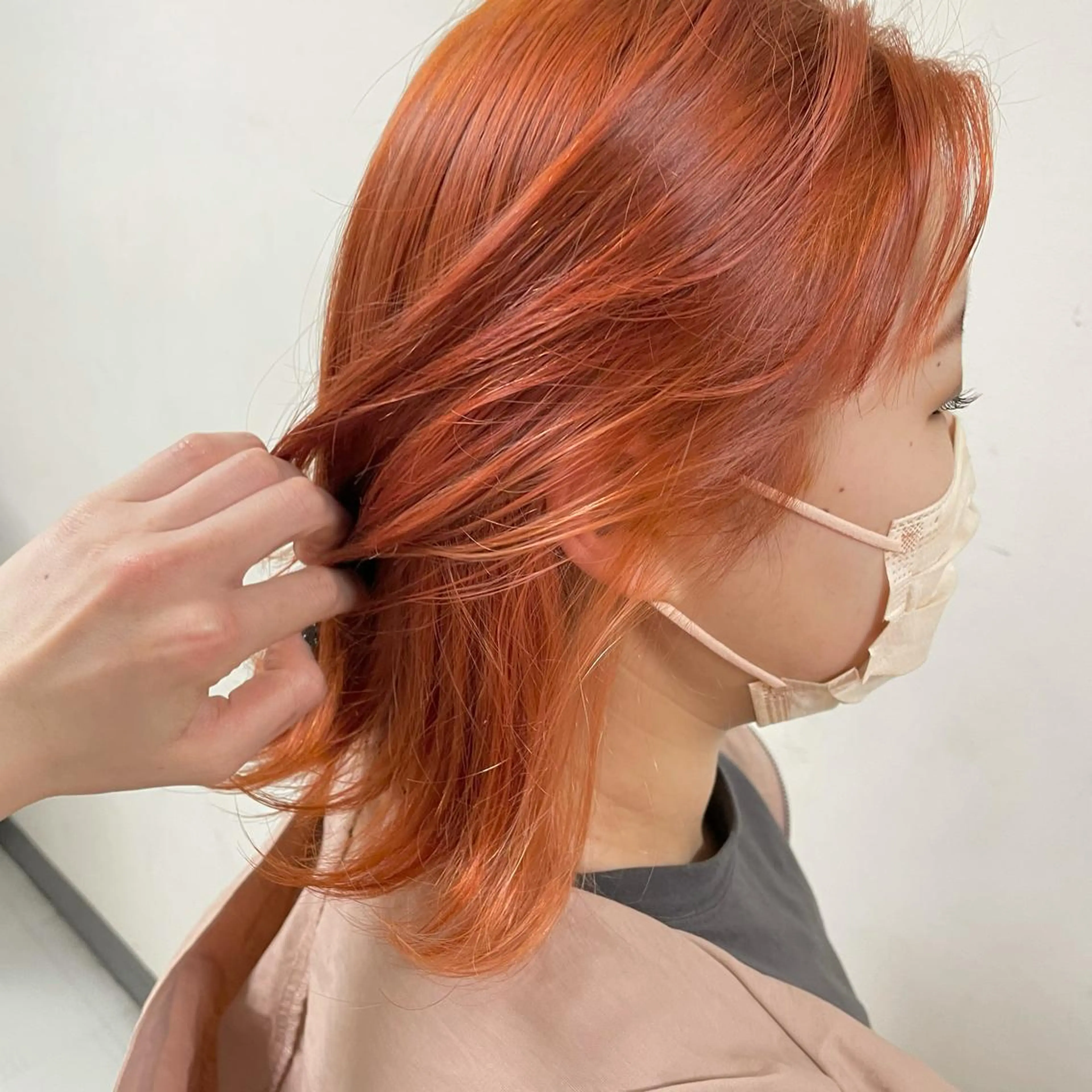 ミディアム カラー ヘアアレンジ カット ヘアカラー トリートメント maoブリーチ無し 似合わせカラーのヘアスタイル